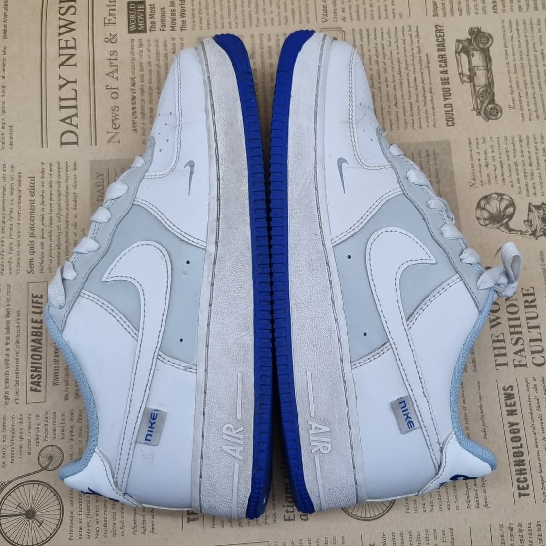 나이키 에어포스1 로우 화이트 블루 245 상품이미지5