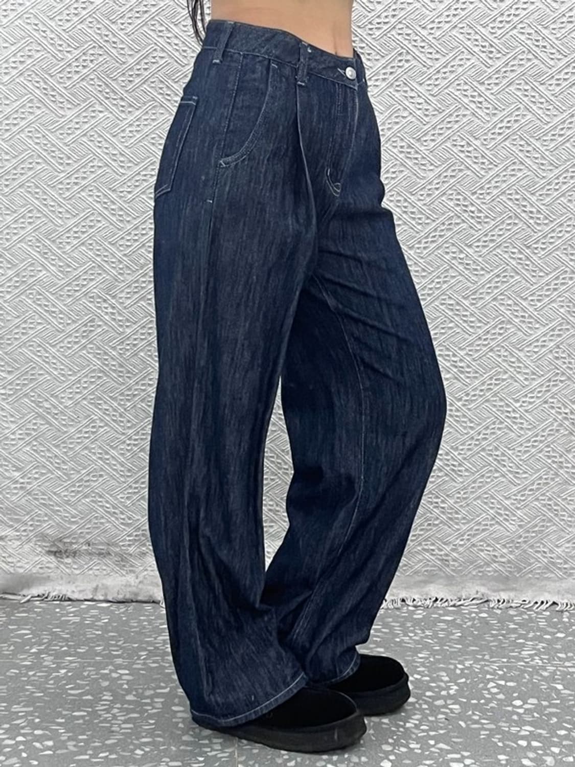 플랙진 빈티지 캐주얼 하이웨스트 와이드 데님팬츠 25인치 C11162 상품이미지2