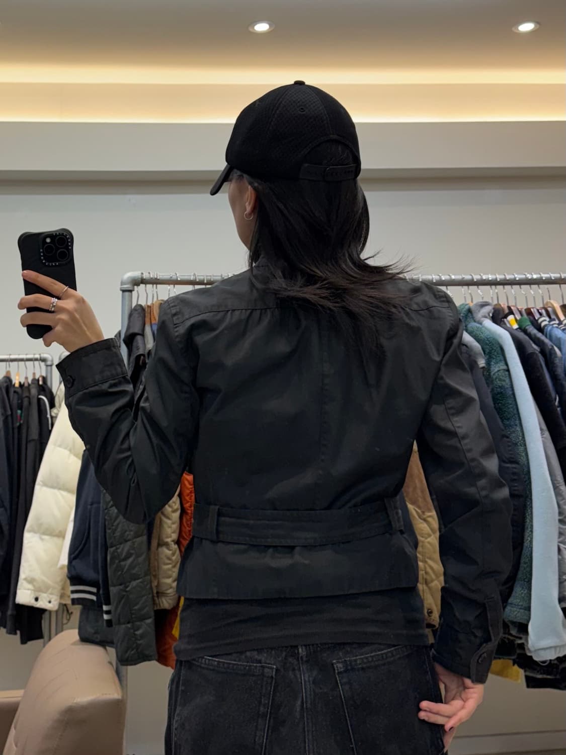 아르마니 익스체인지 코티드 하이넥 크롭 집업 상품이미지8