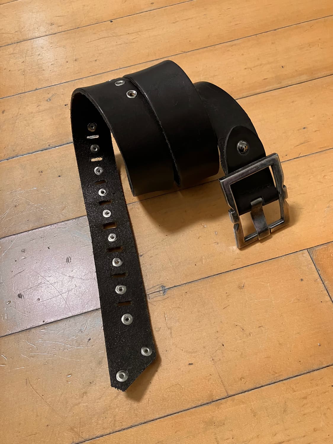 Japanese 90s 고딕 메탈 러스트 스퀘어 버클 벨트 상품이미지7