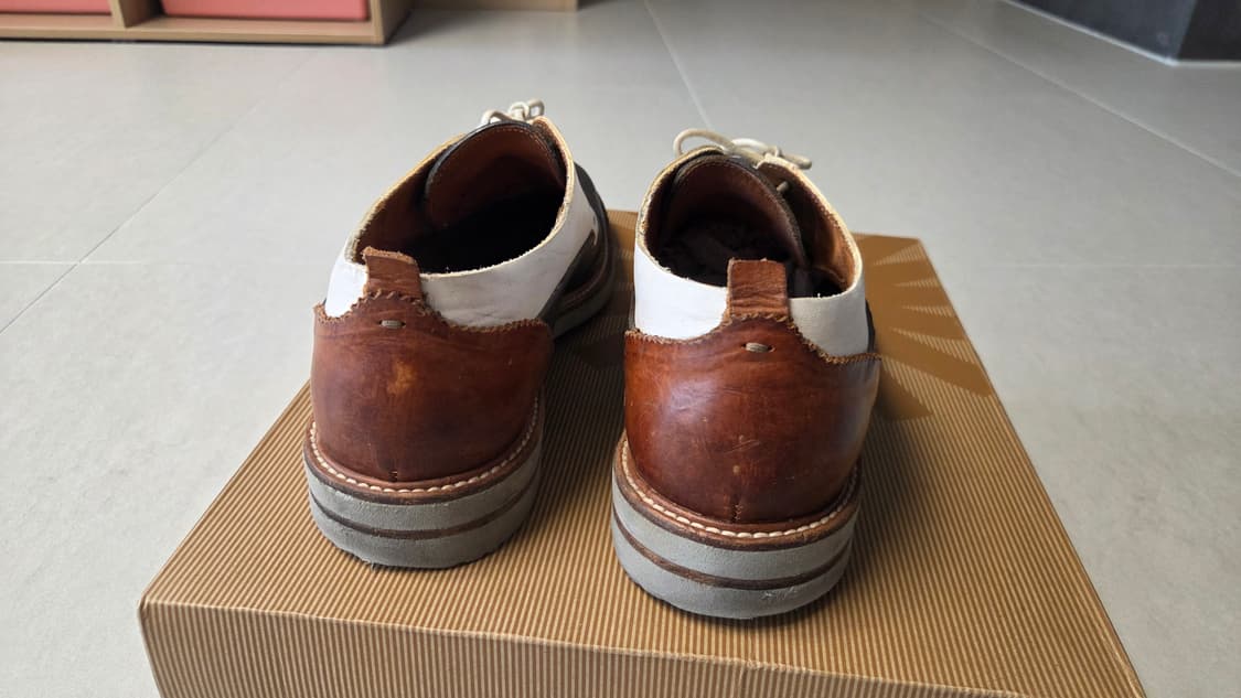 알렉산더 맥퀸 누벅 새들 더비 슈즈 상품이미지4