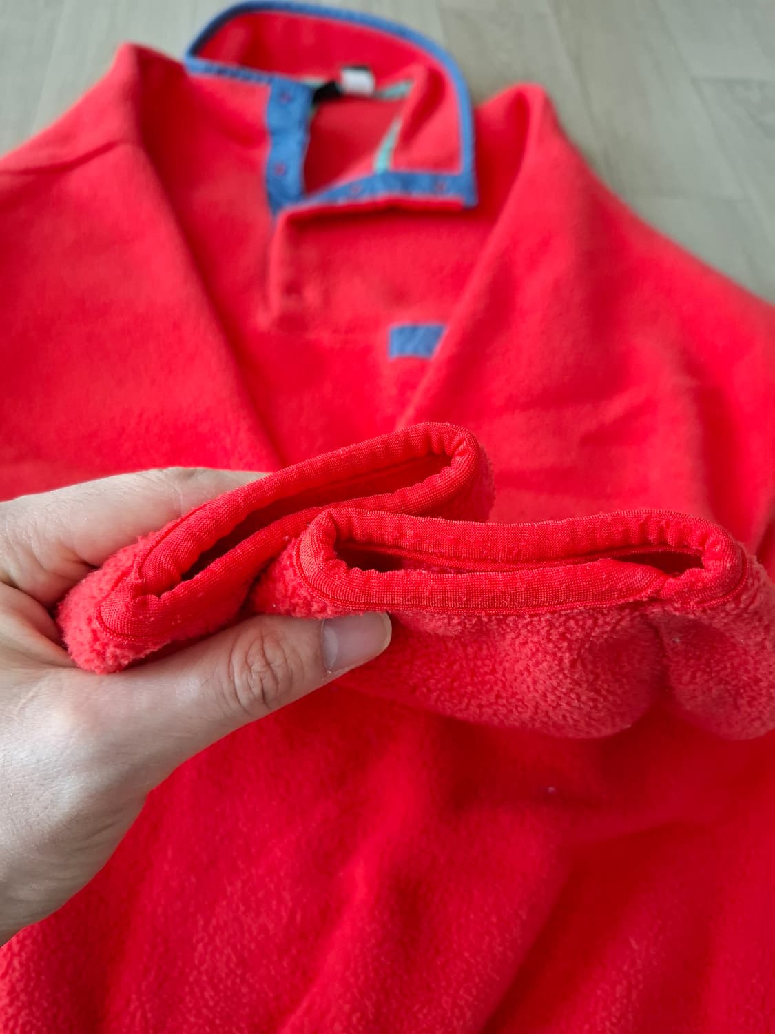 L 파타고니아 90s 신칠라 플리스 풀오버 자메이카 레드 상품이미지7