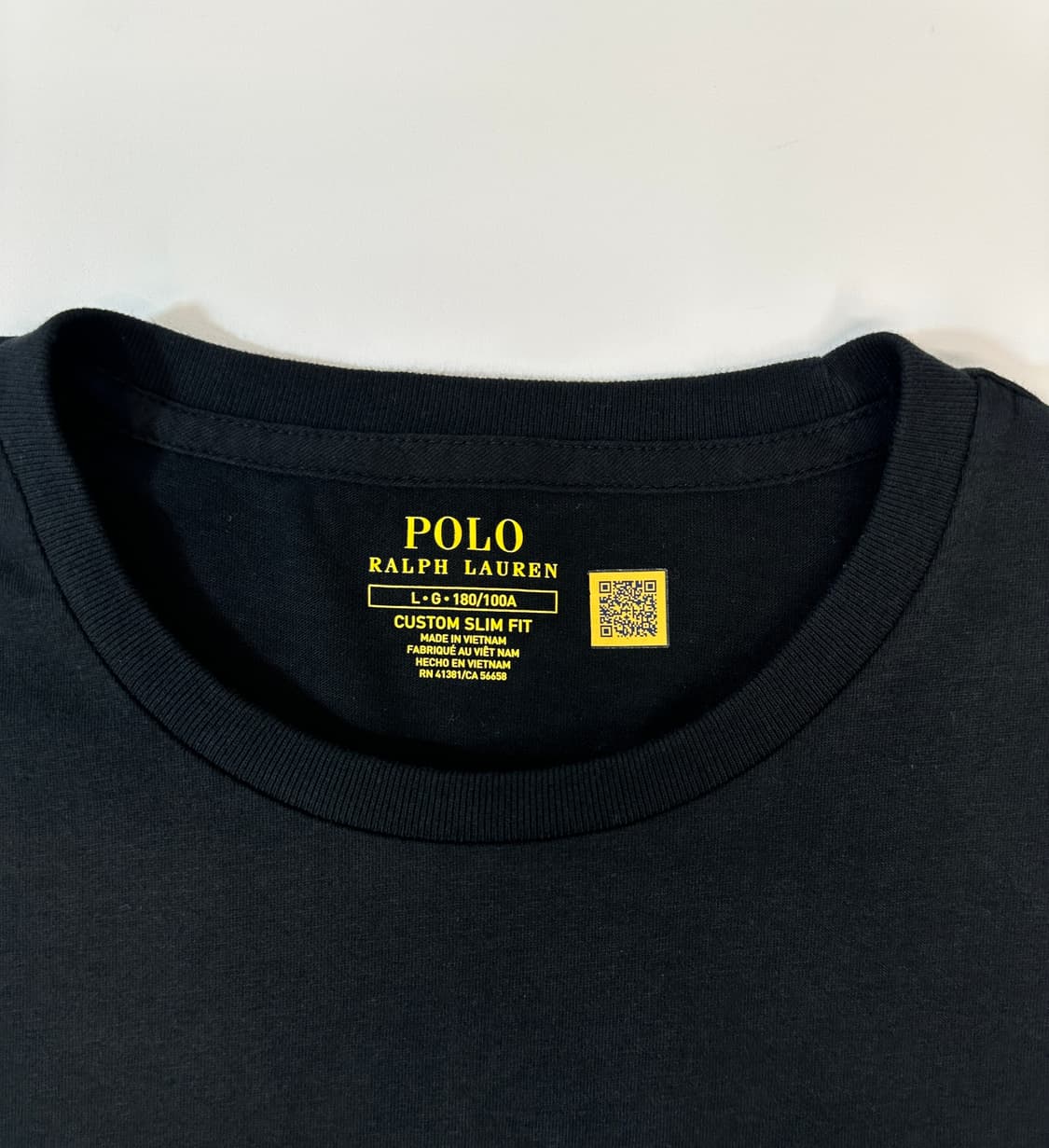 Polo 폴로 랄프로렌 QR신형 라운드 반팔 블랙 L 상품이미지4