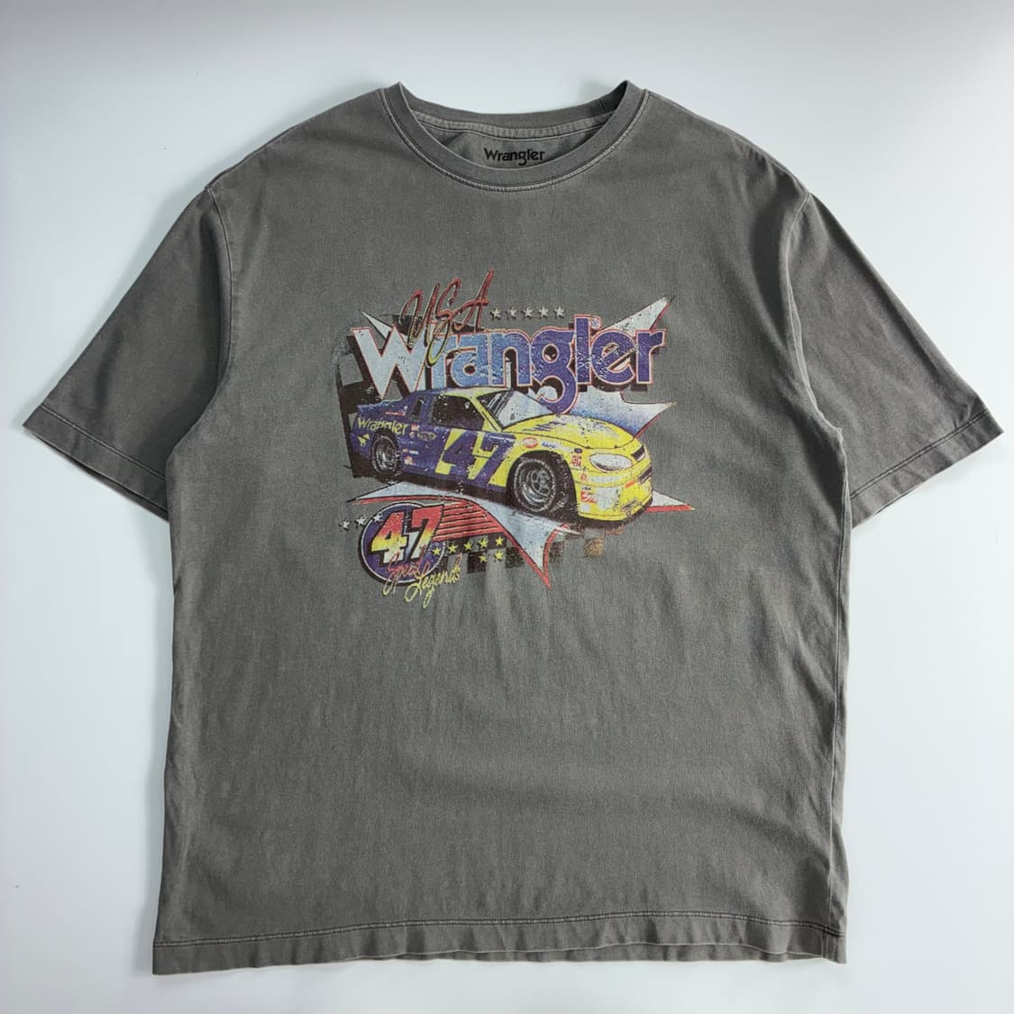 Wrangler  랭글러 USA 레이싱 그래픽 차콜 반팔티  상품이미지2