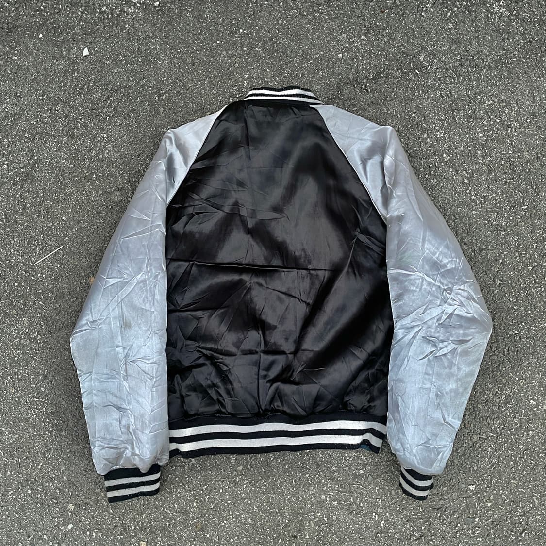 90s 산토리 리버시블 ma-1 항공잠바 올드스쿨 블루종 자켓 L XL 상품이미지4