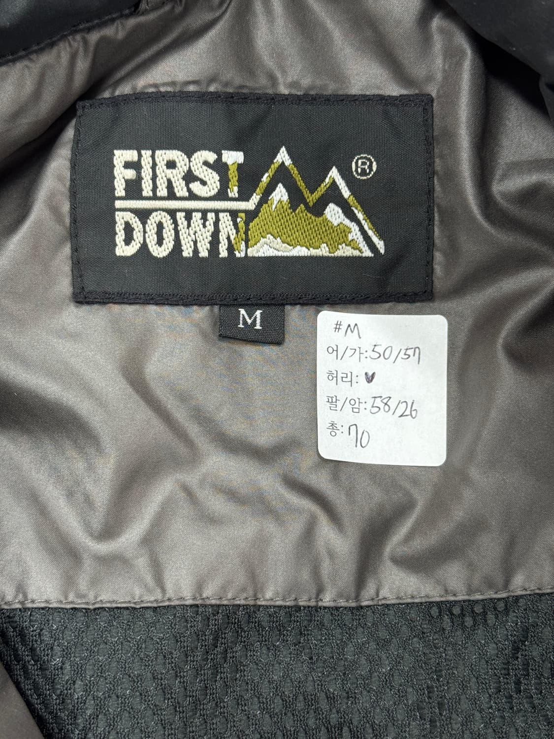 FIRST DOWN  누빔 경량패딩 애쉬 그레이 스트릿 글로시 일본 상품이미지2