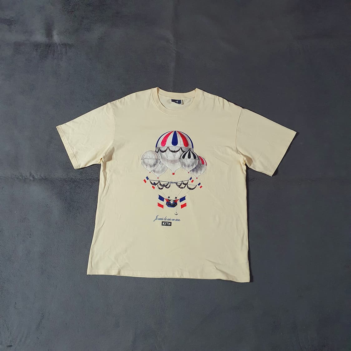 KITH 키스 열기구 반팔 티셔츠 XL 연한노랑 상품이미지1