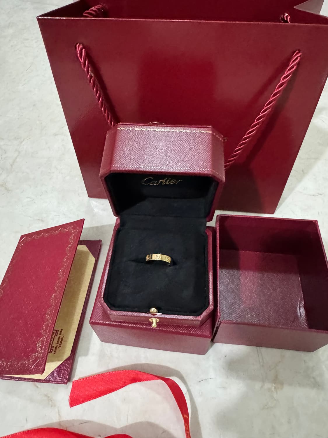 까르띠에 LOVE 러브링 3.6mm 와이드 18K 핑크골드 반지 52호  상품이미지2