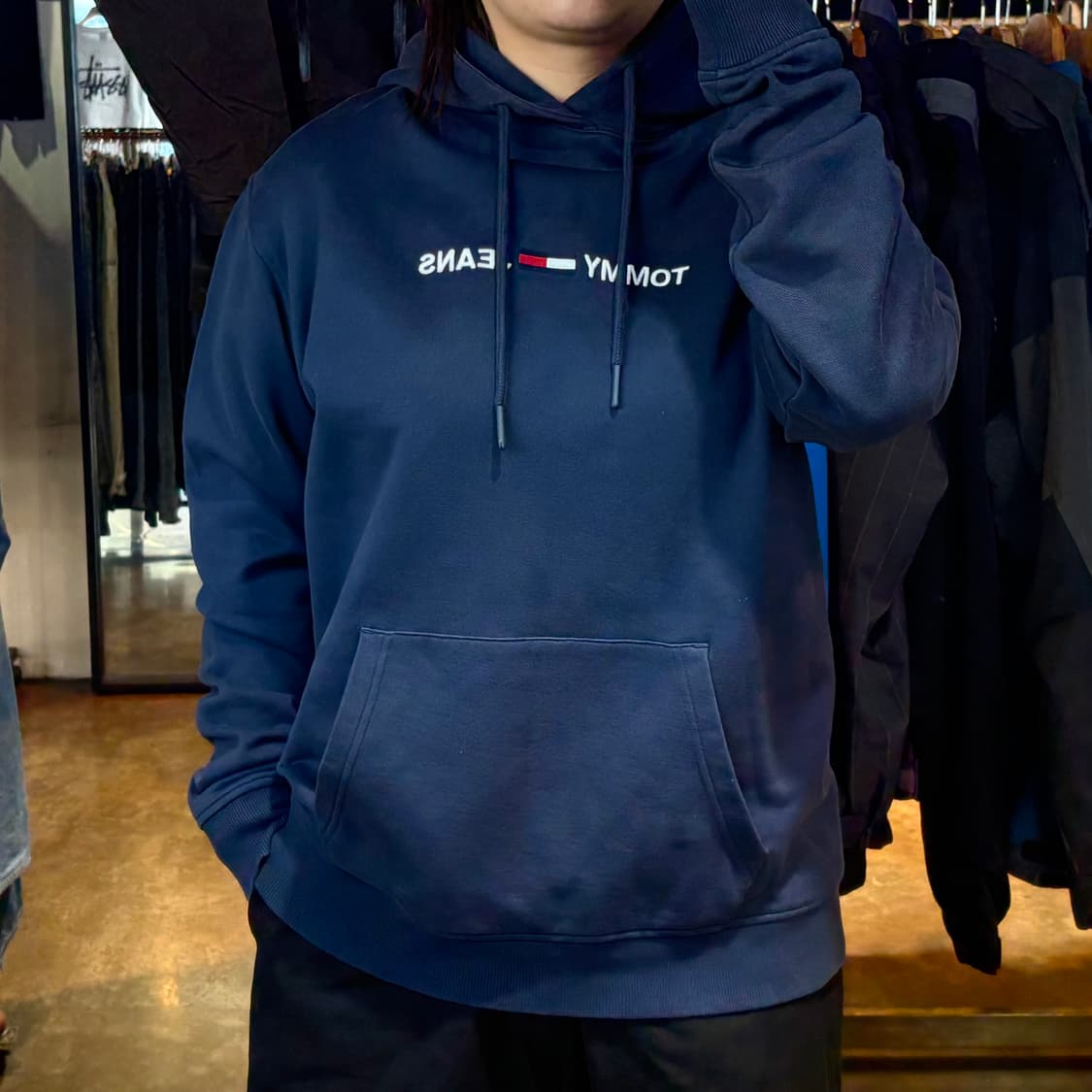 타미진스 네이비 후드 상품이미지1