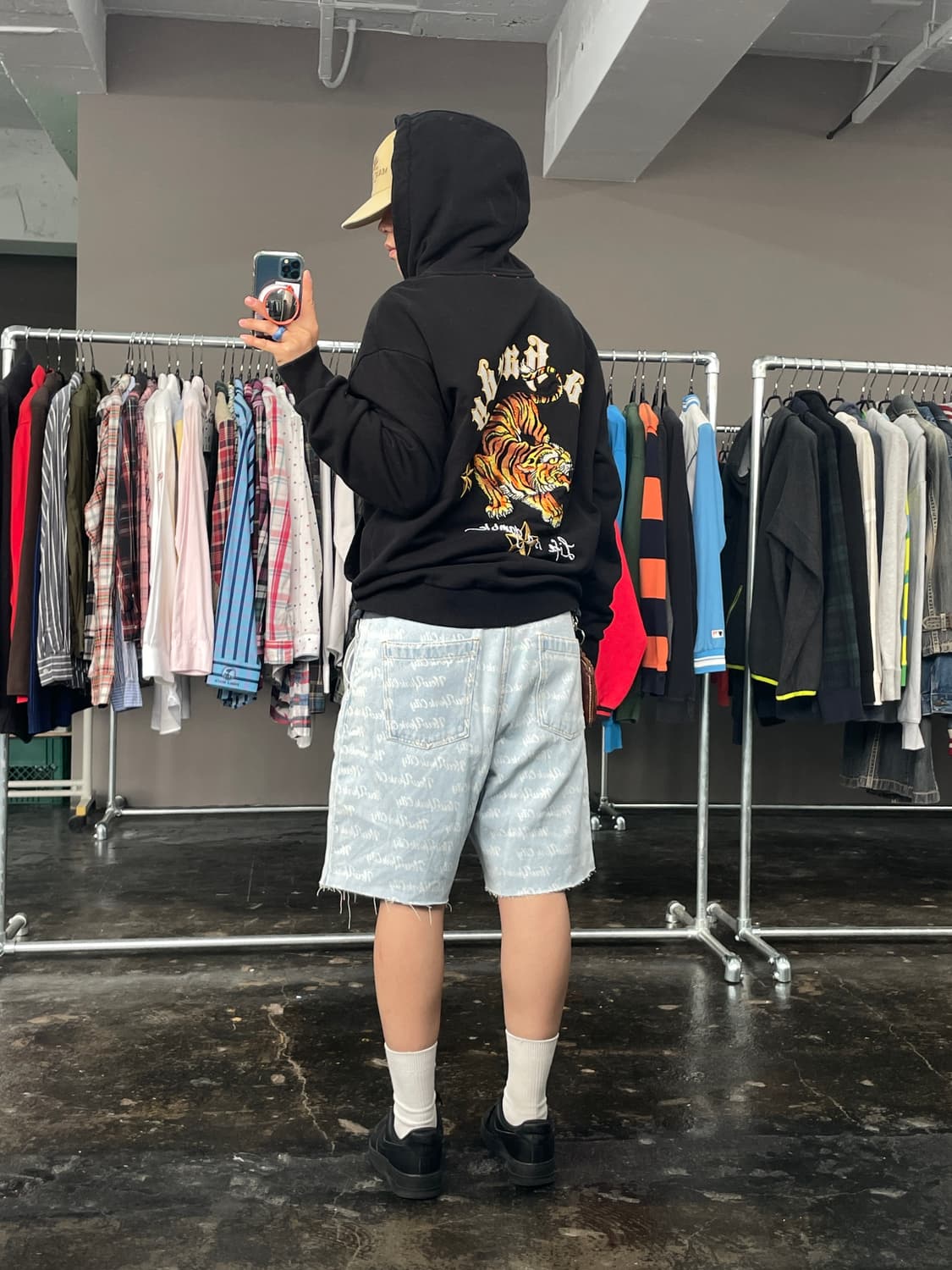 Ed Hardy 타이거 로고 후드 집업 자켓 상품이미지5