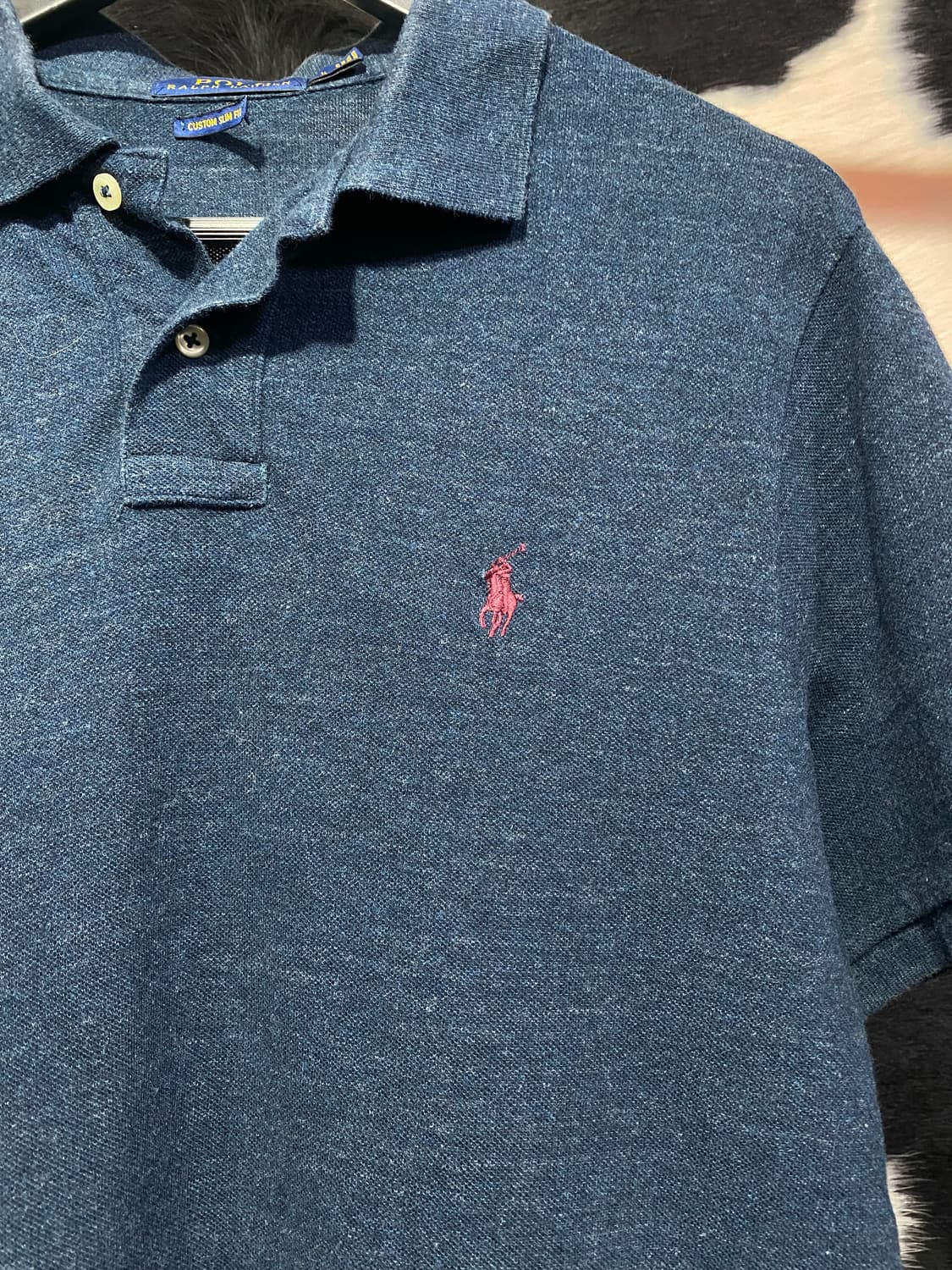 Polo Ralph Lauren 베이직 레드 자수 반팔 티셔츠 상품이미지3