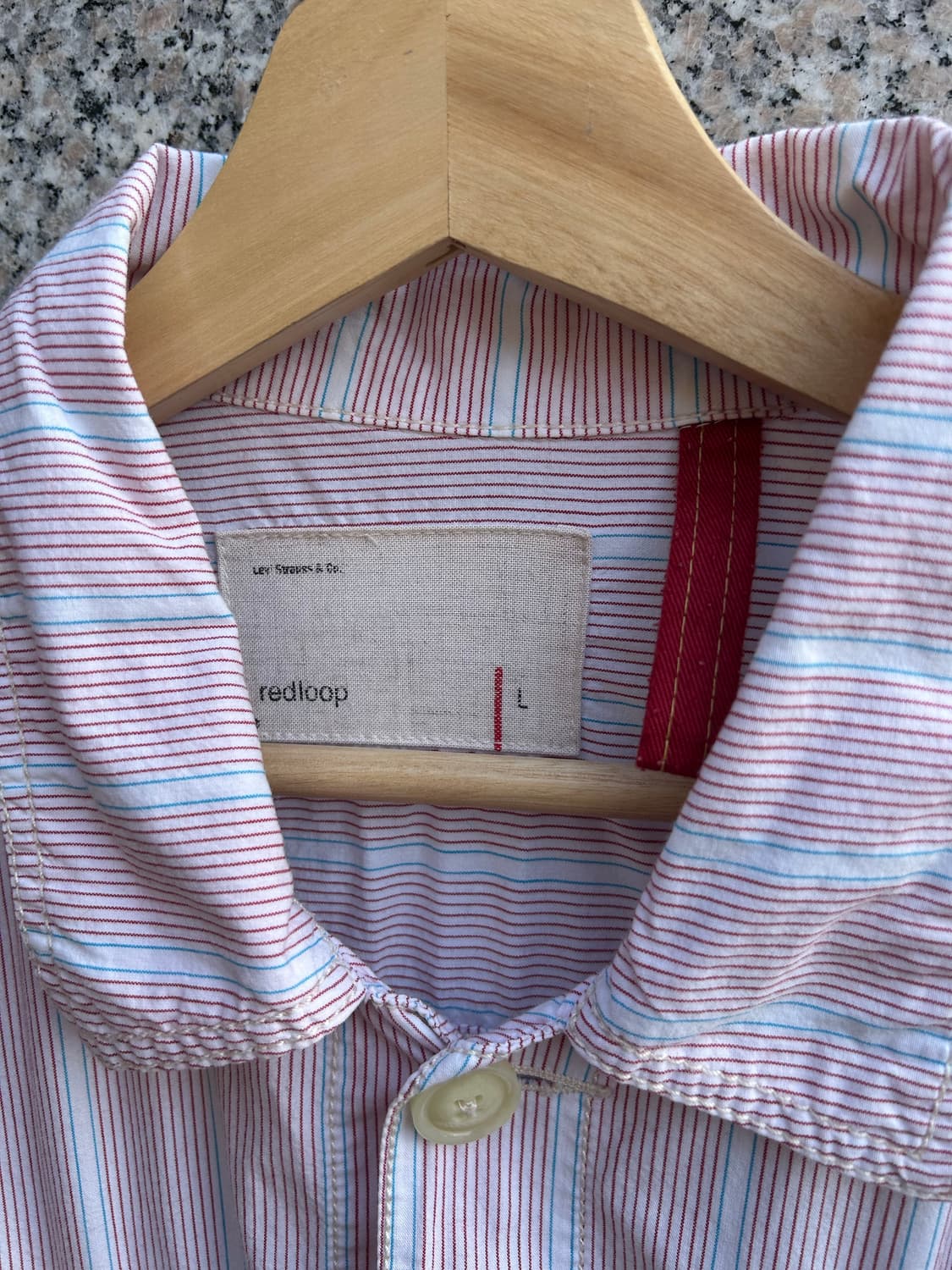 00‘s 리바이스 레드룹 스트라이프 셔츠자켓 상품이미지3