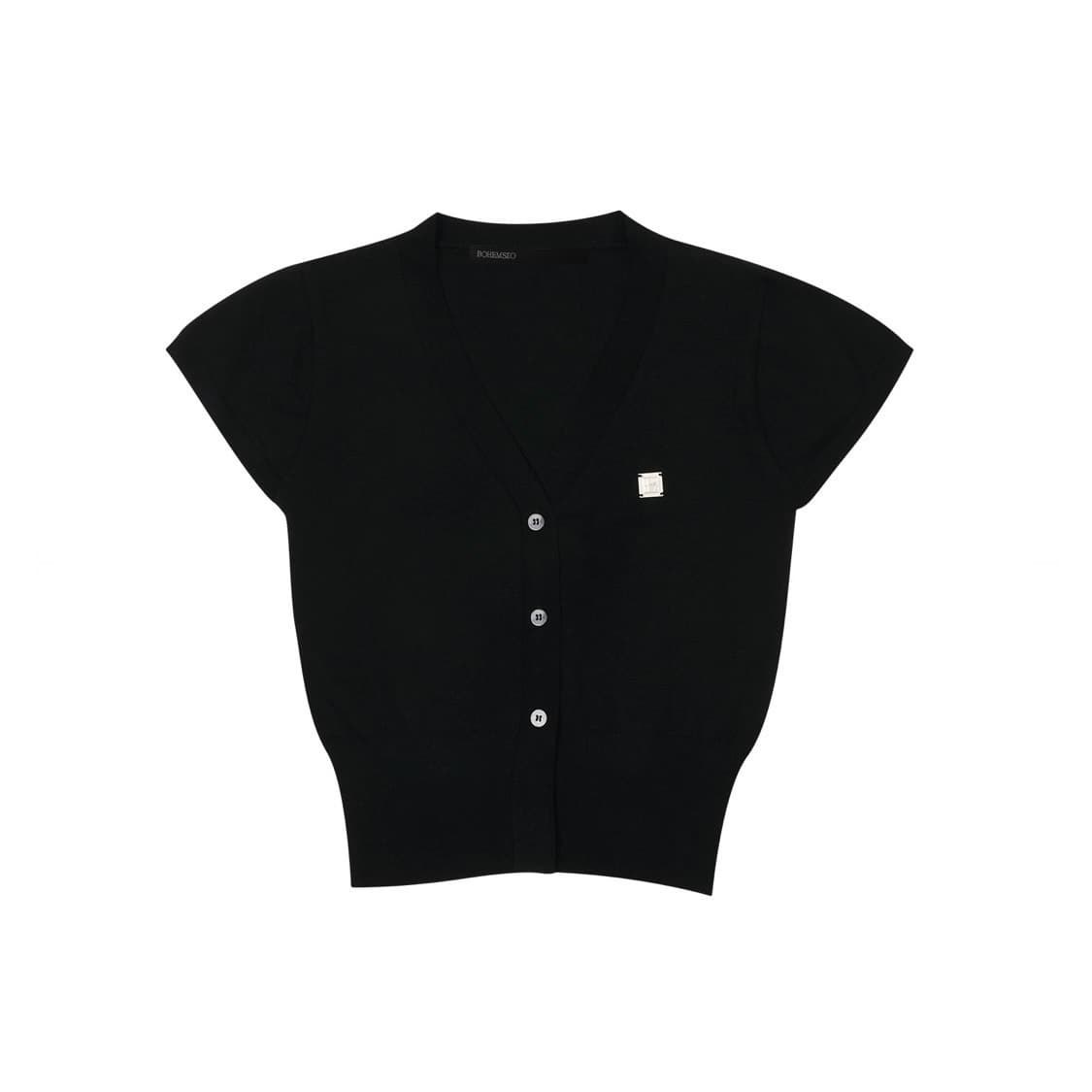 보헤미안서울 Y 심볼 하프 가디건 블랙 상품이미지1