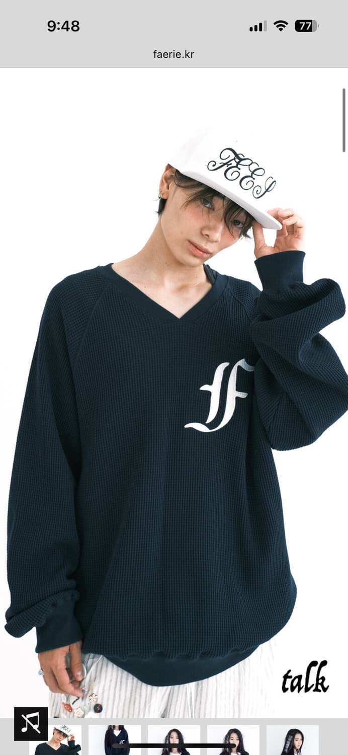 샵페어리 waffle boxy MTM (navy) 상품이미지1