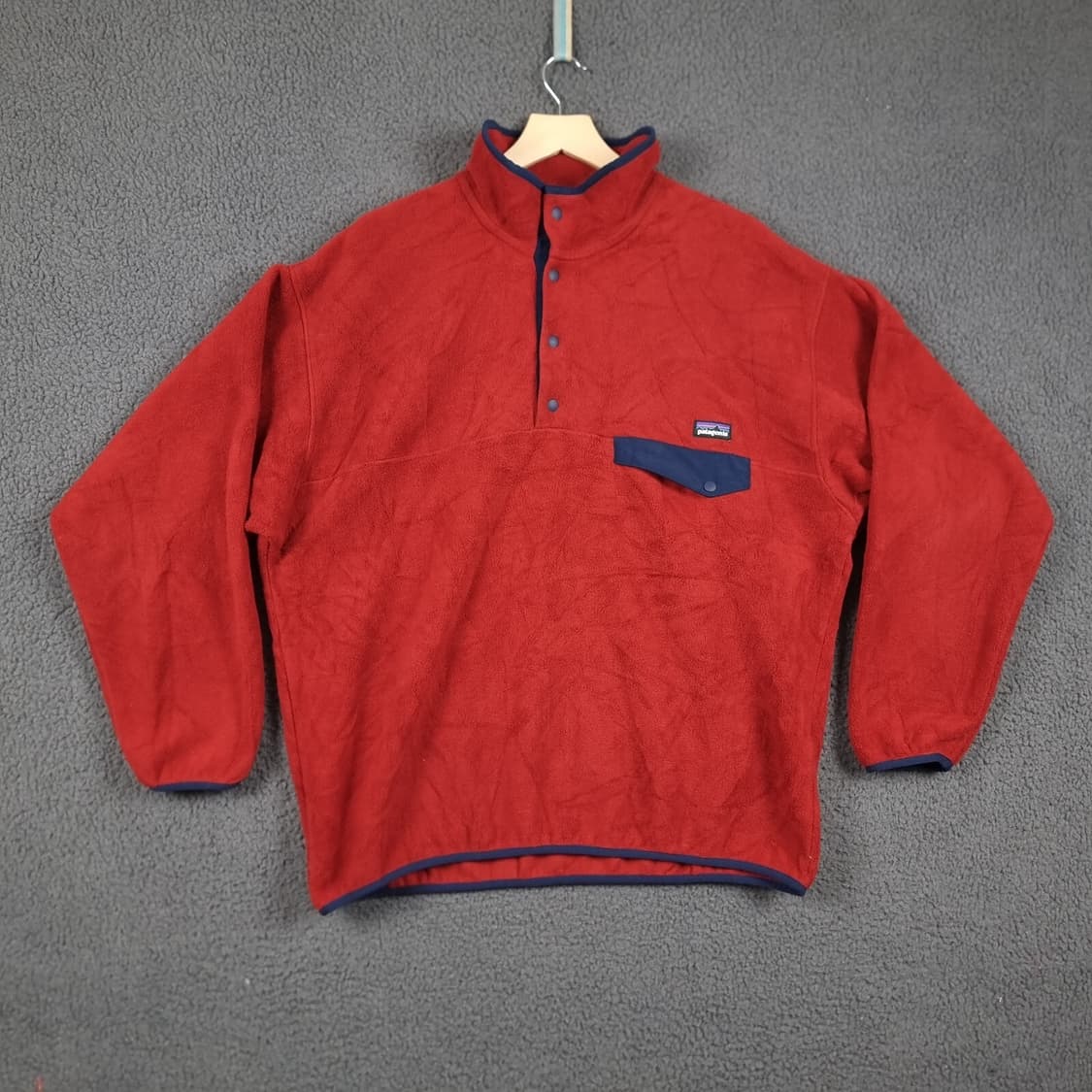 13FW 파타고니아 신칠라 스냅-T 레드/네이비 상품이미지1