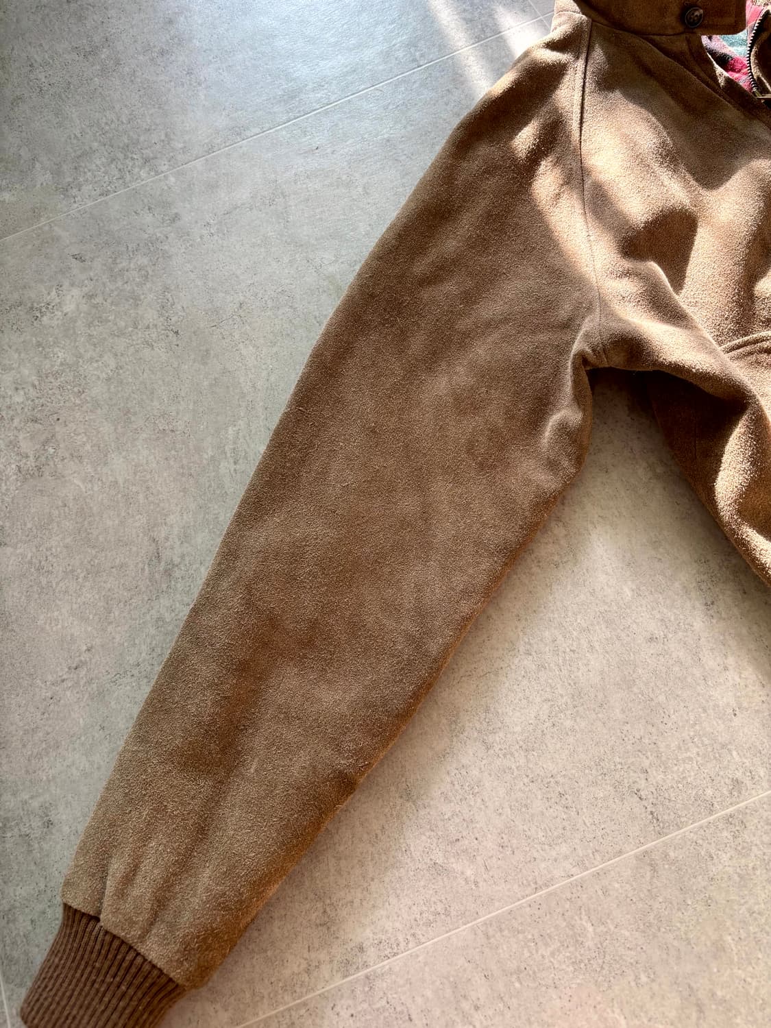 90's 폴로 랄프로렌 헤비 스웨이드 헤링톤 자켓 S 상품이미지4