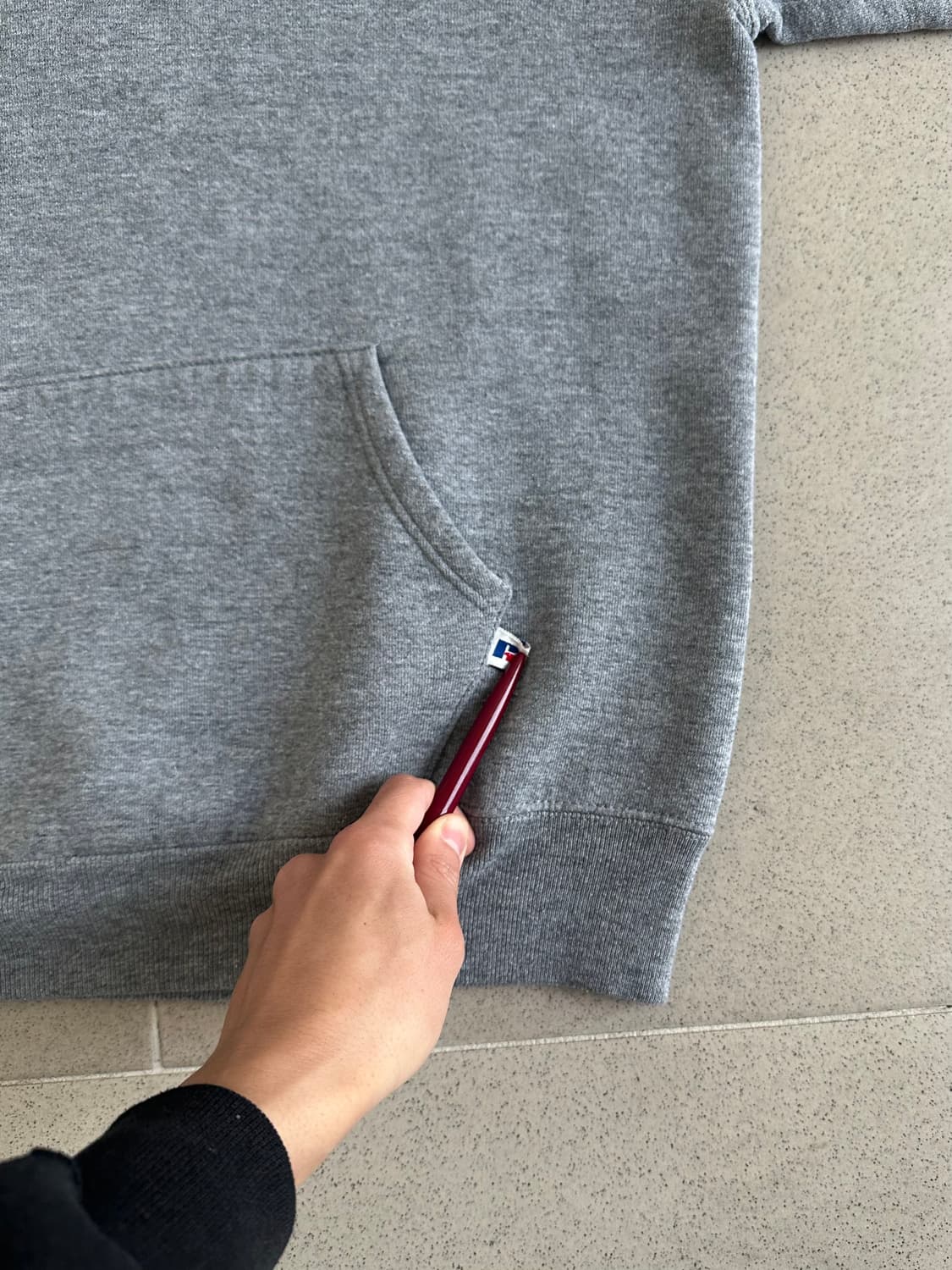 90s 빈티지 러셀 후드 그레이 L USA 상품이미지3