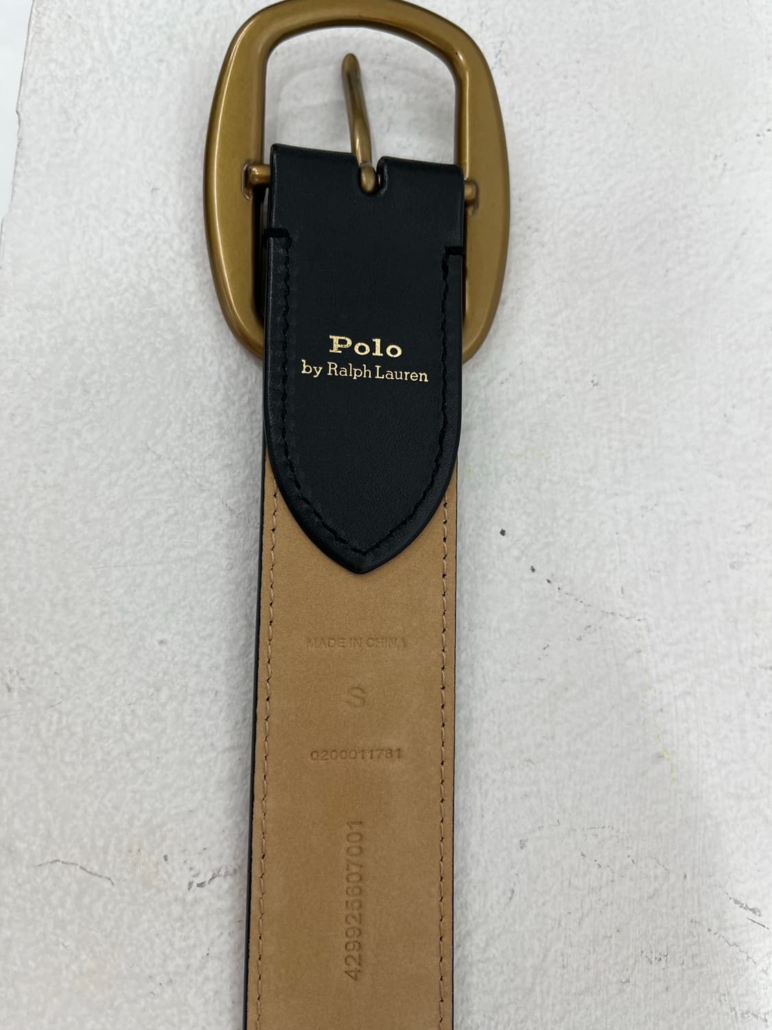 폴로 랄프로렌 블랙 가죽 벨트 S 금장 상품이미지2