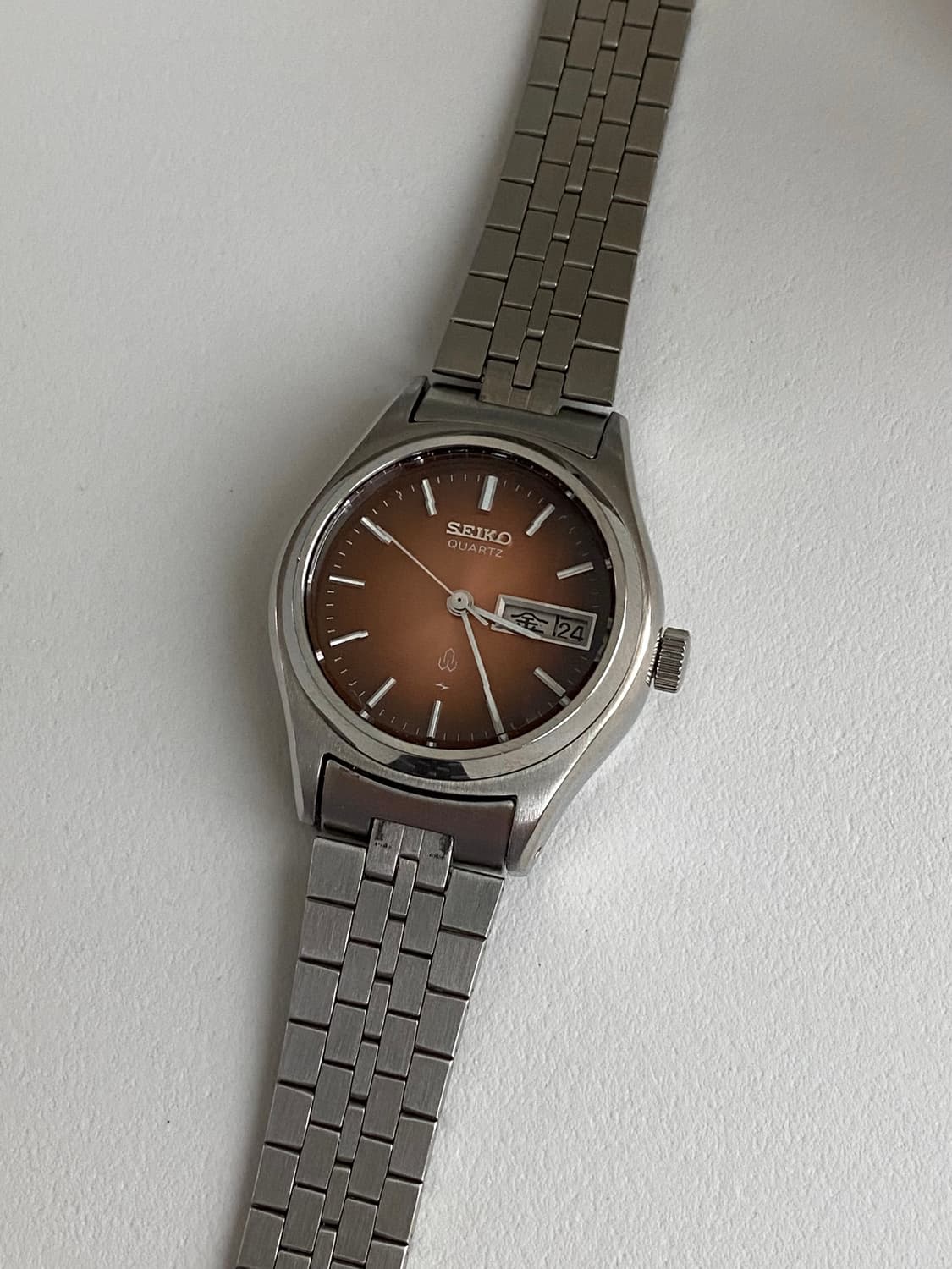 Seiko 세이코 브라운 그라데이션 데이데이트 쿼츠 상품이미지1