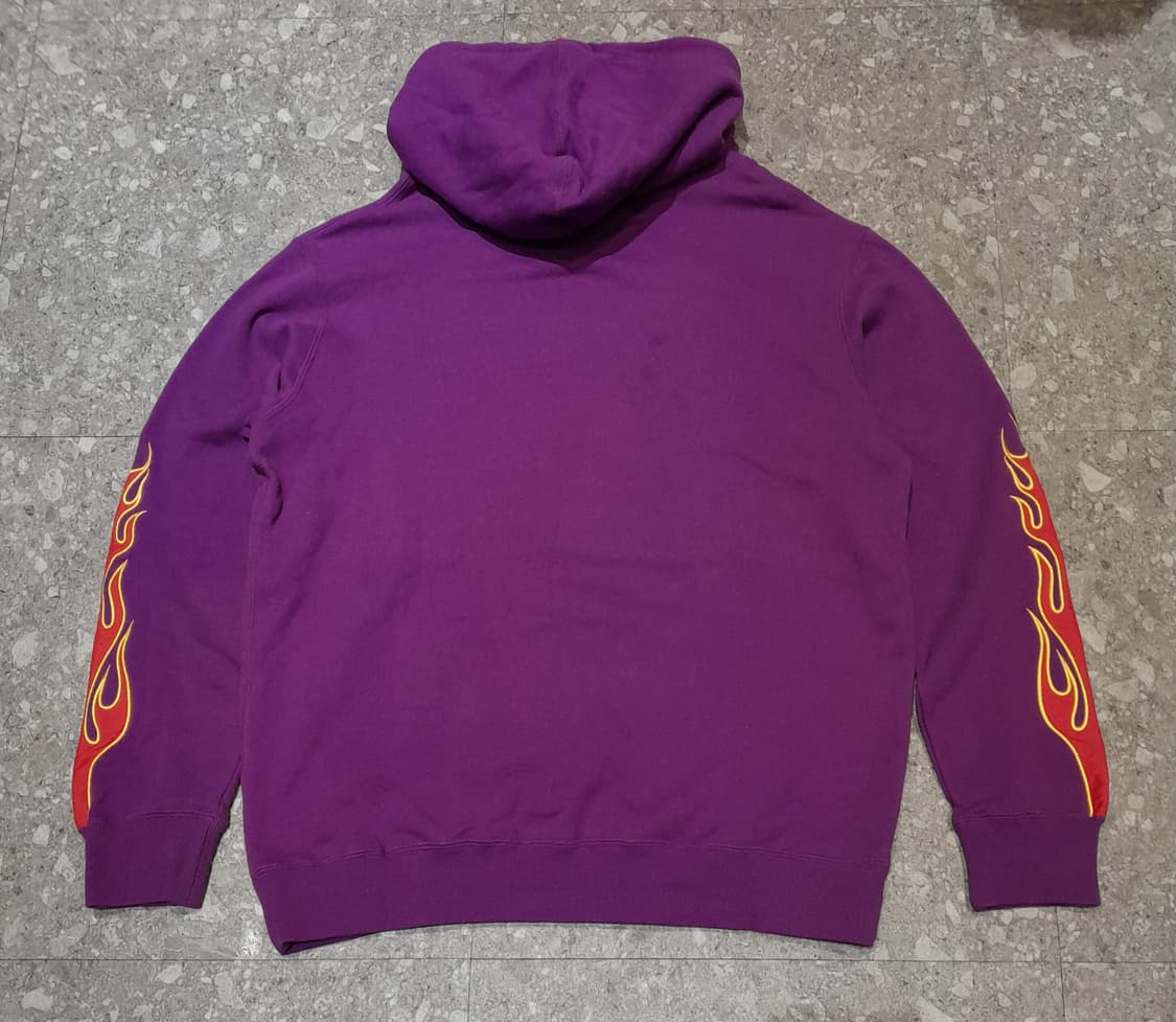 💥(새상품)  반스 자수 플레임 일판매장 후드 퍼플 (XL) 상품이미지2