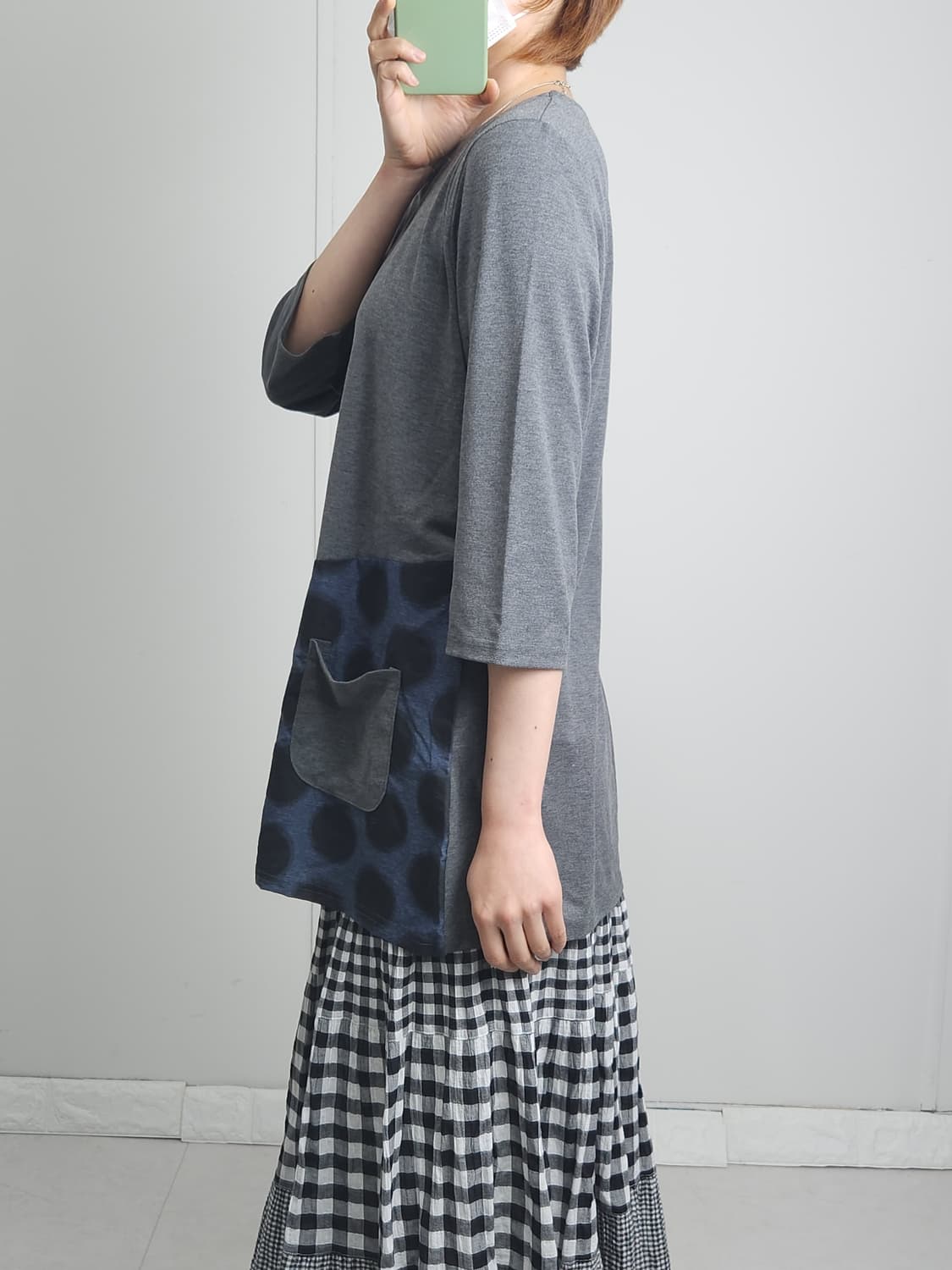 도트 패턴 롱 슬리브 상품이미지4