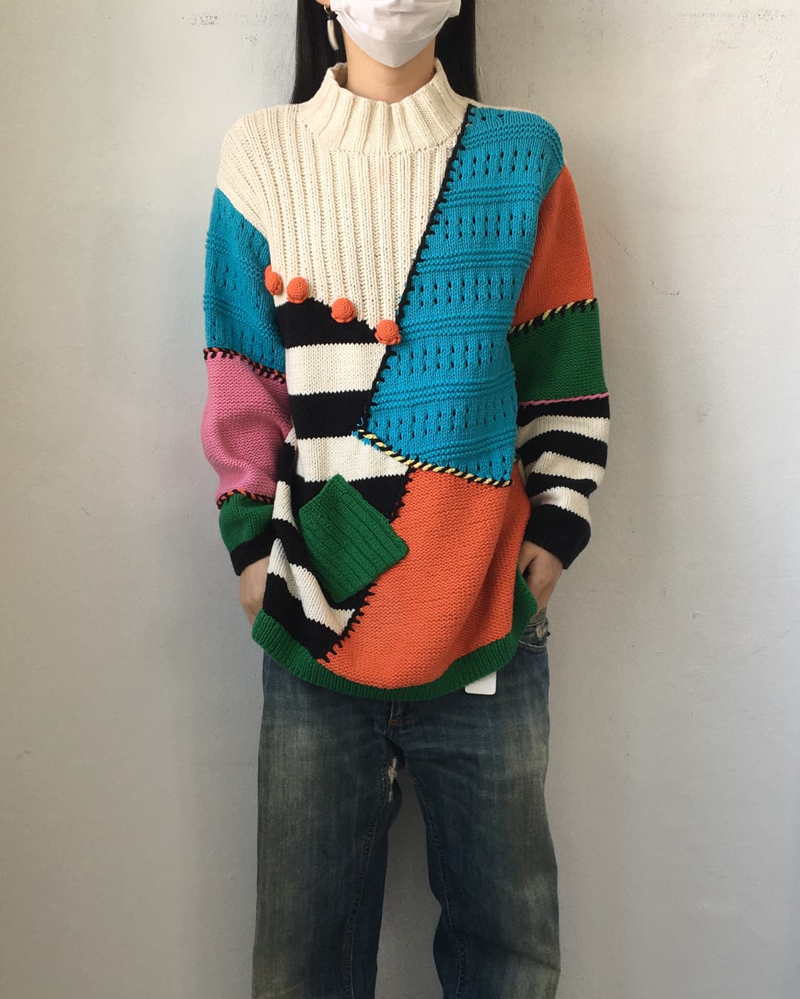 patch point knit 상품이미지1