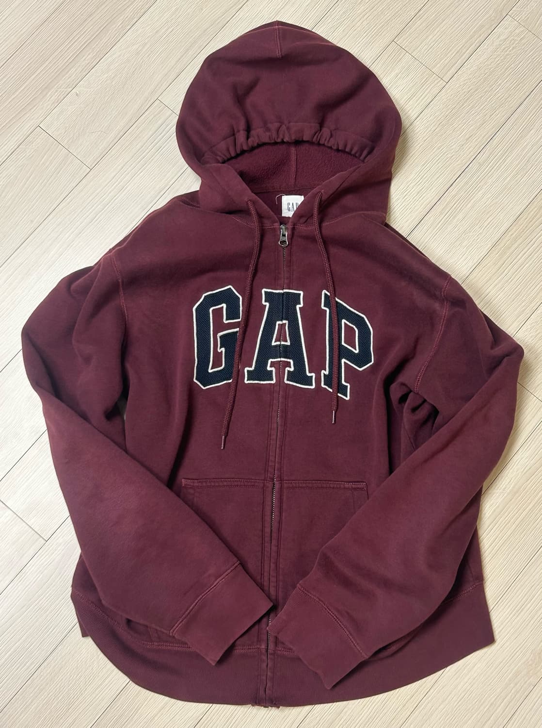 갭 gap 후드집업 집업 버건디 사쿠야 대대장 빈티지 후드티 상품이미지1
