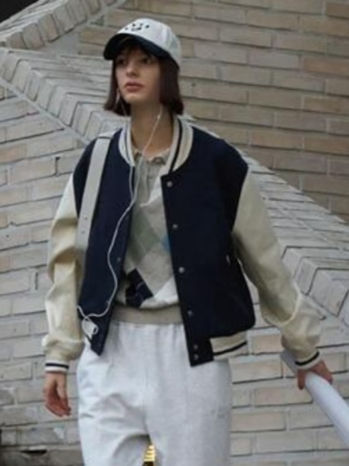 grove 그로브 야구점퍼자켓 네이비 프리사이즈 상품이미지2