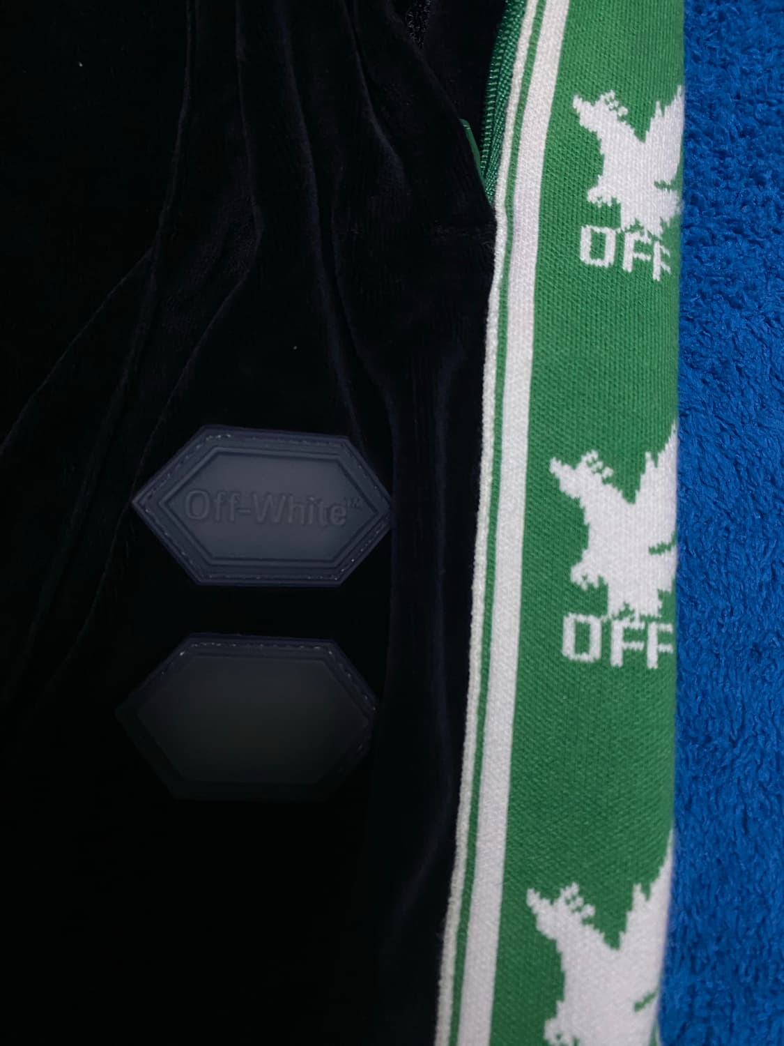 {[정품][새상품급]}오프화이트 바지 트랙 팬츠 블랙 상품이미지2