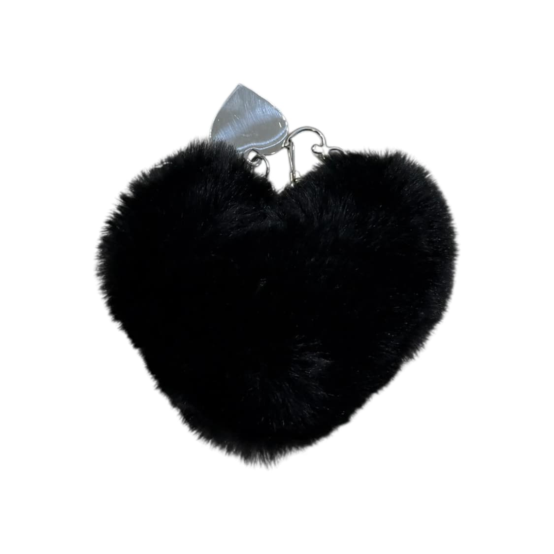 더블러버스 하트 러브 퍼 키링 블랙 상품이미지3