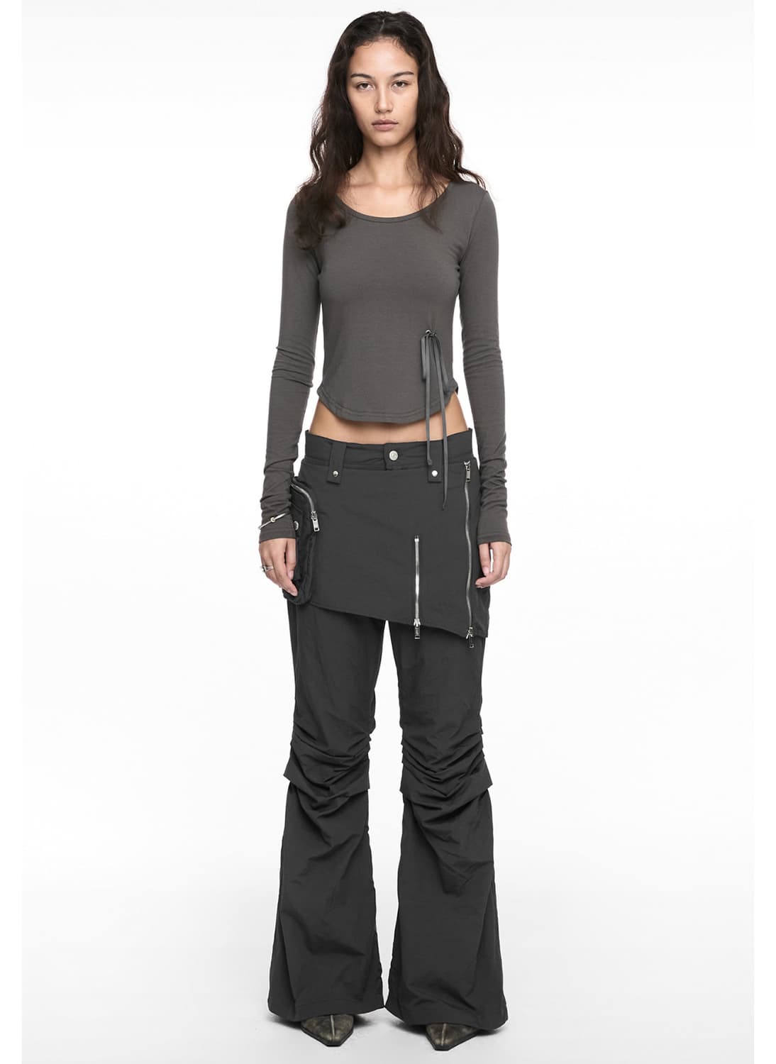 Nache BOOTS CUT SKIRT PANTS (UNISEX) CHA 상품이미지1