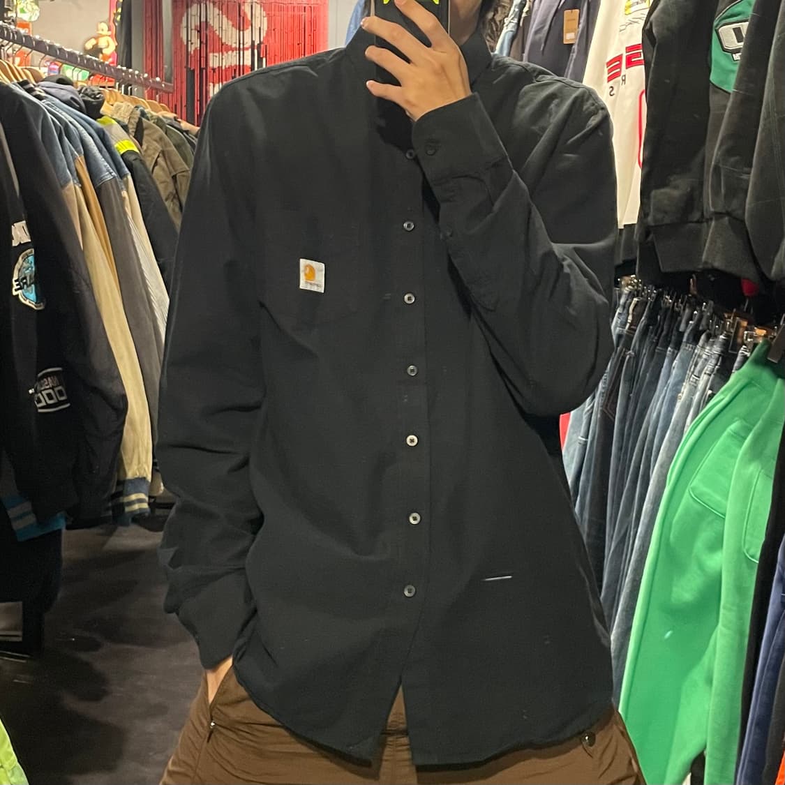 [IM] carhartt 칼하트 블랙 긴팔셔츠 상품이미지1