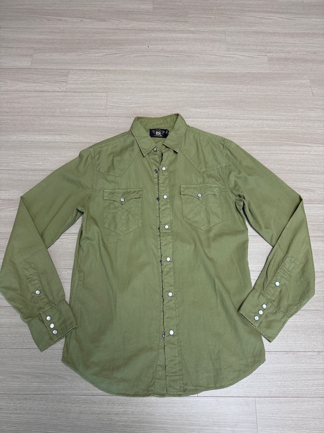 rrl 더블알엘 웨스턴 셔츠 그린 s 상품이미지1