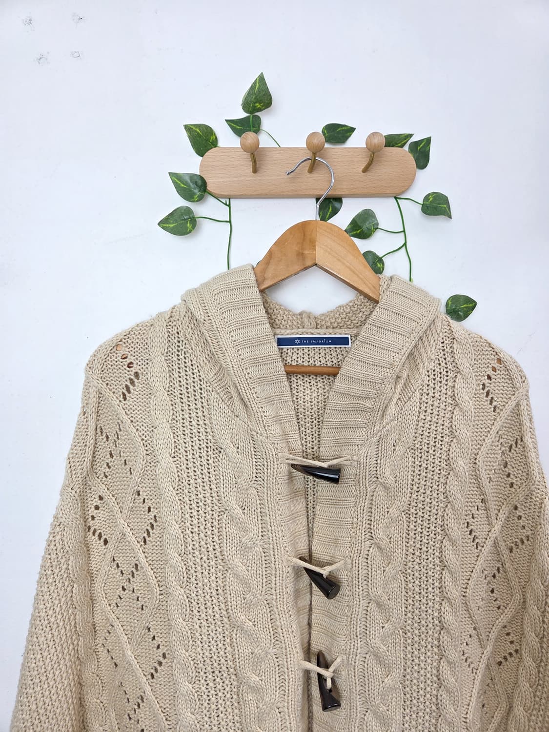 토글 버튼 케이프 가디건 상품이미지2