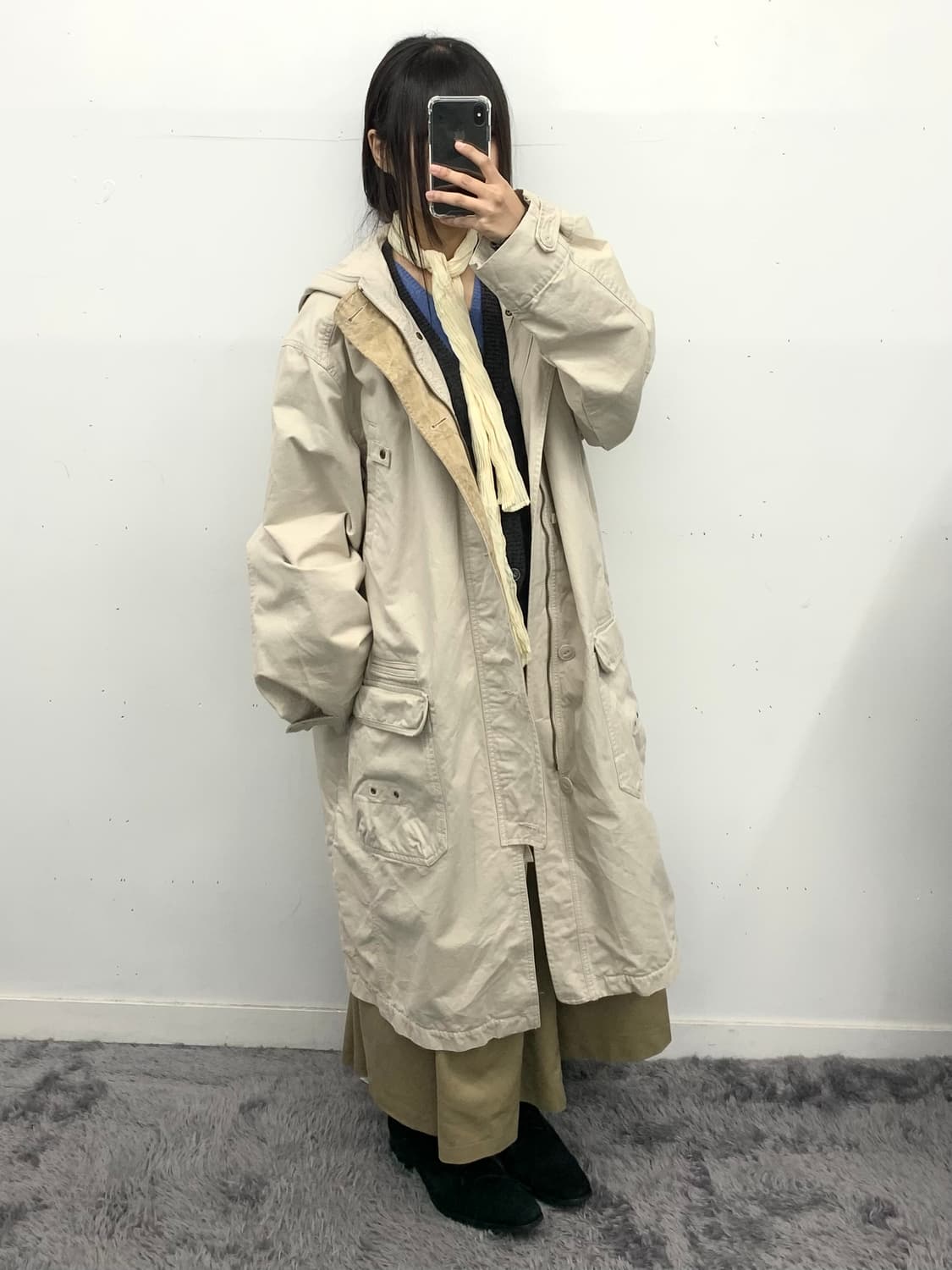 Relaxing wear 밀리터리 포켓 후드 코트 상품이미지1