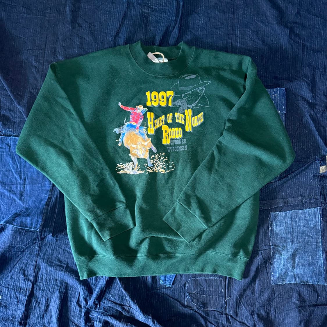 90‘s 프룻오브더룸 하트 오브 더 노스 로데오 스웻셔츠 XL 상품이미지1