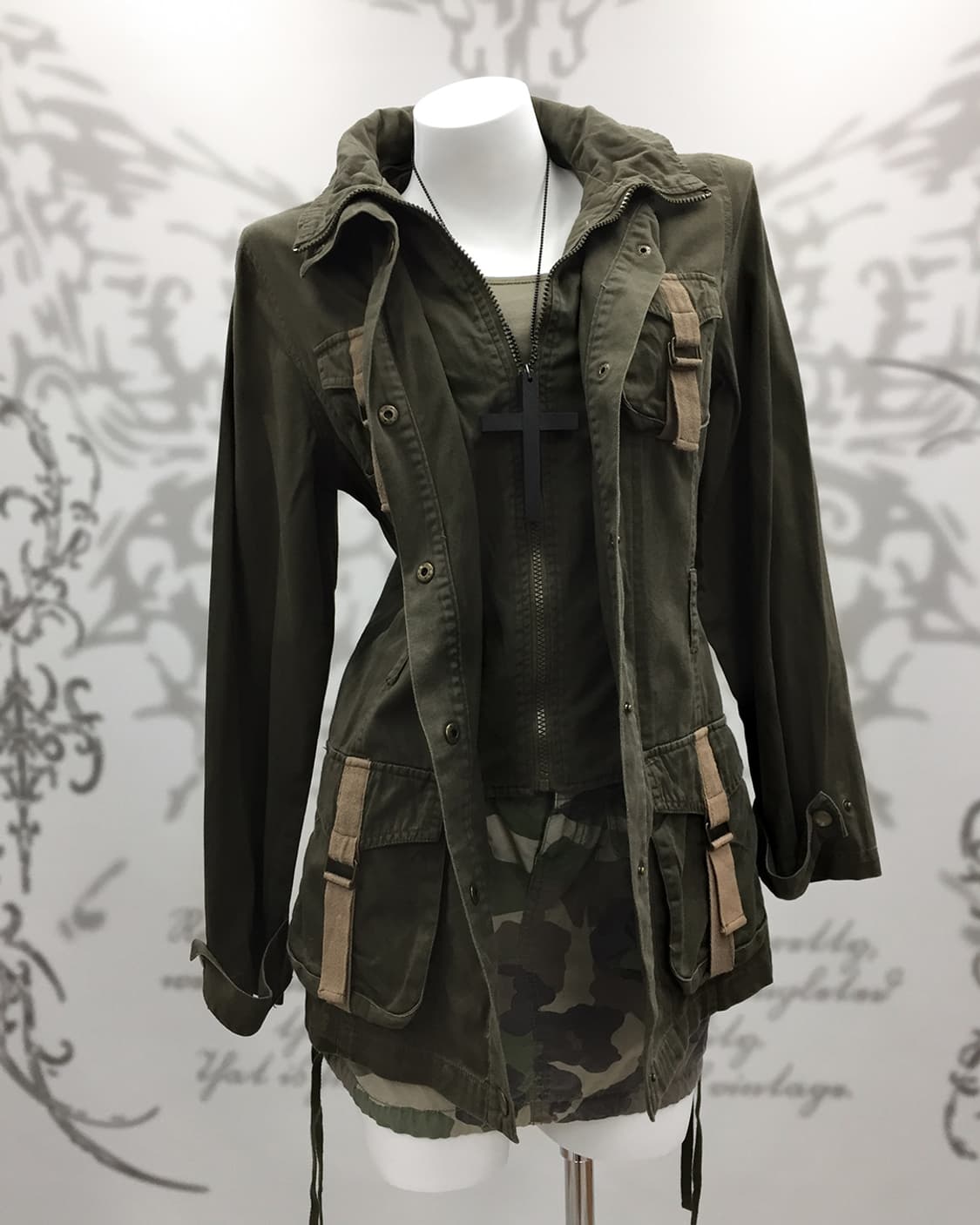 Grunge double zip jacket 상품이미지1