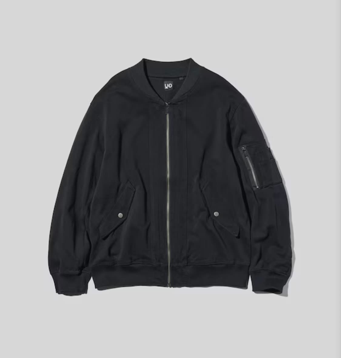 [XL] GU 언더커버 UG 립 블루종 Ma-1 봄버 자켓 블랙 상품이미지4