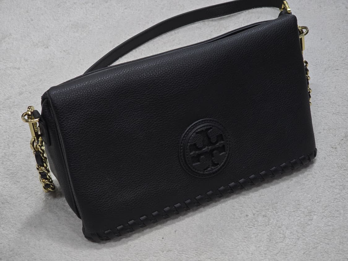 토리버치 마리온 블랙 레더 체인 크로스백 상품이미지6