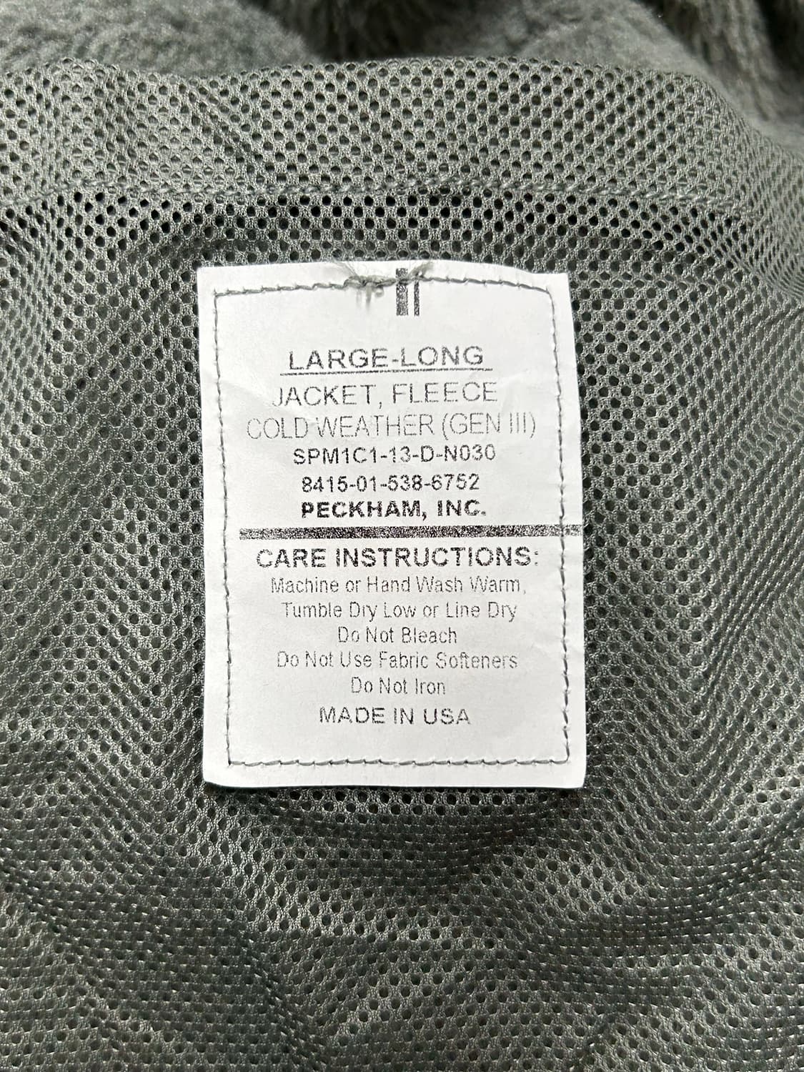 미군 Ecwcs level 3 폴라텍 플리스 자켓 [L-L] 상품이미지6