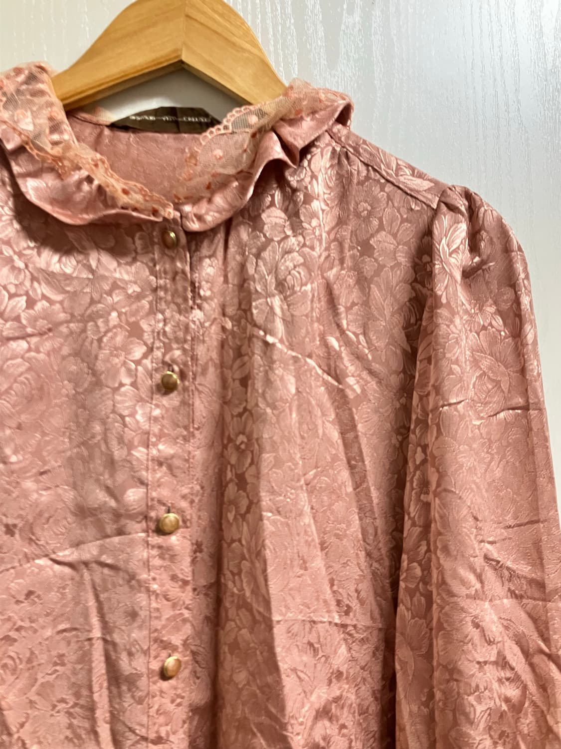 일본빈티지 Egalcelisa 달천깔페어리 공주풍 레이스블라우스 핑크 상품이미지2