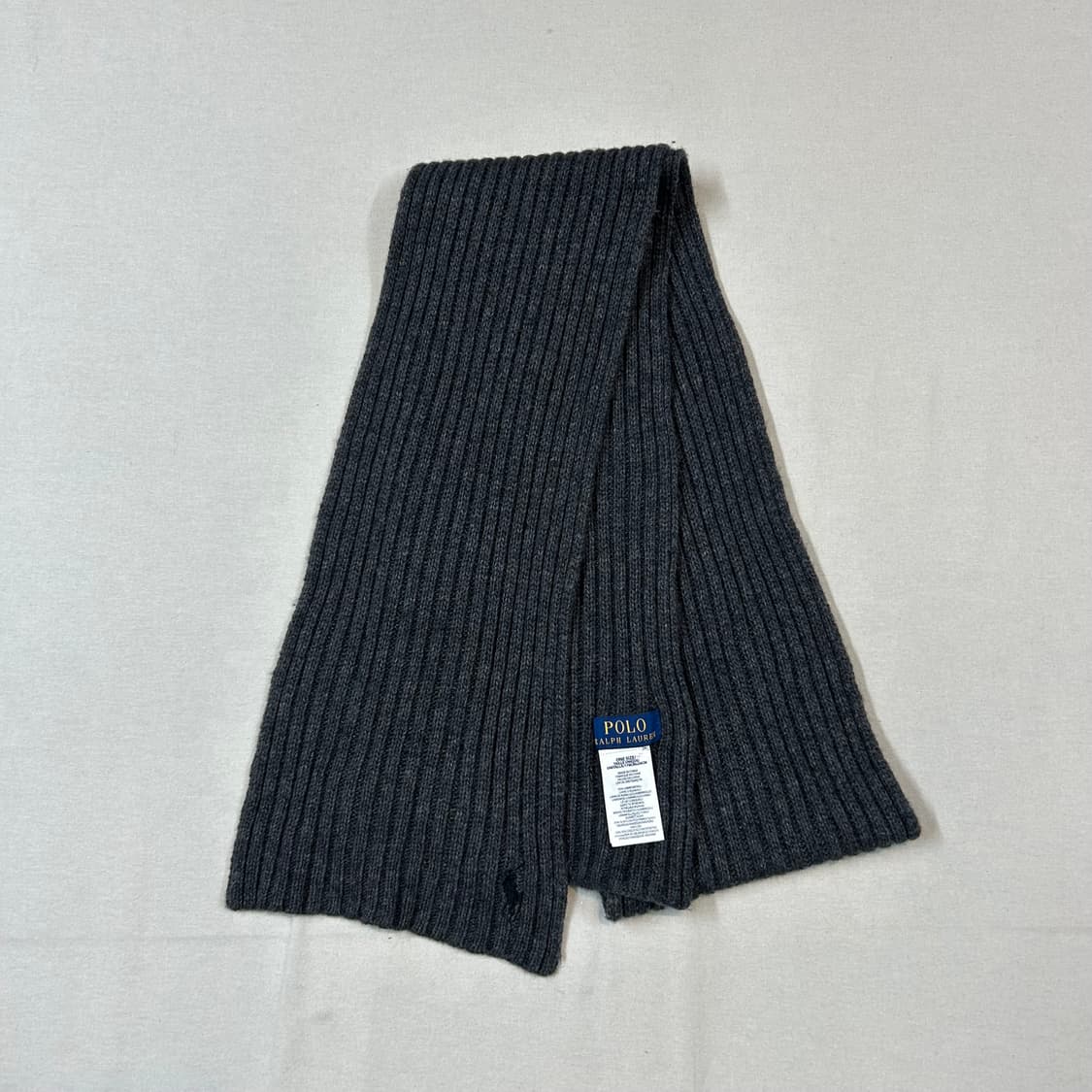 폴로 랄프로렌 니트 머플러 목도리 차콜 그레이 상품이미지1