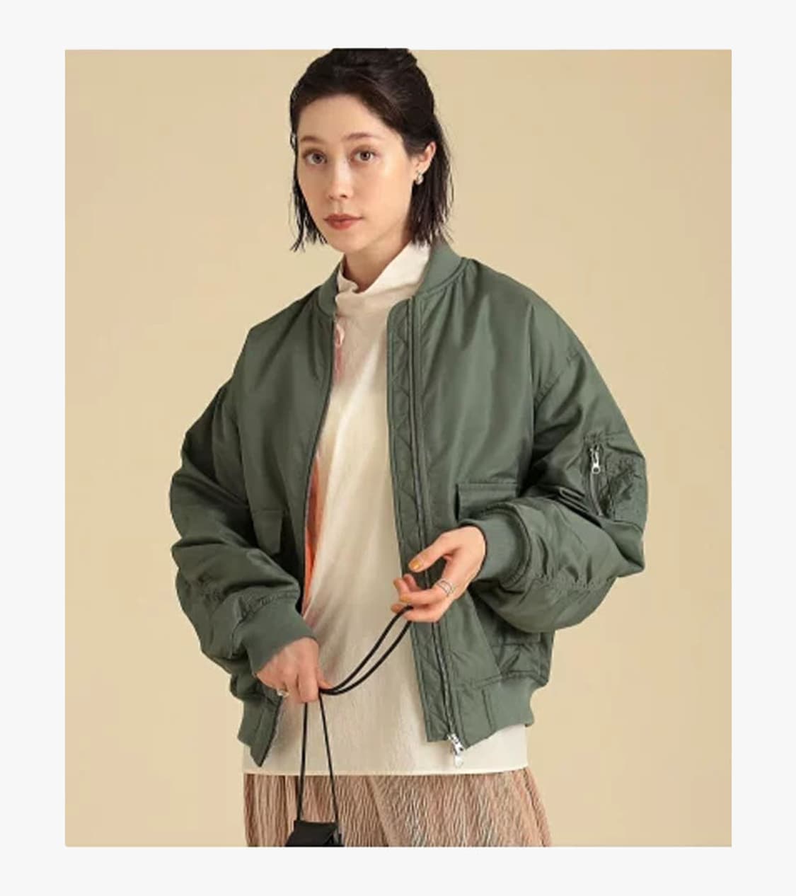 RAY BEAMS - SHIRRING MA-1 상품이미지3