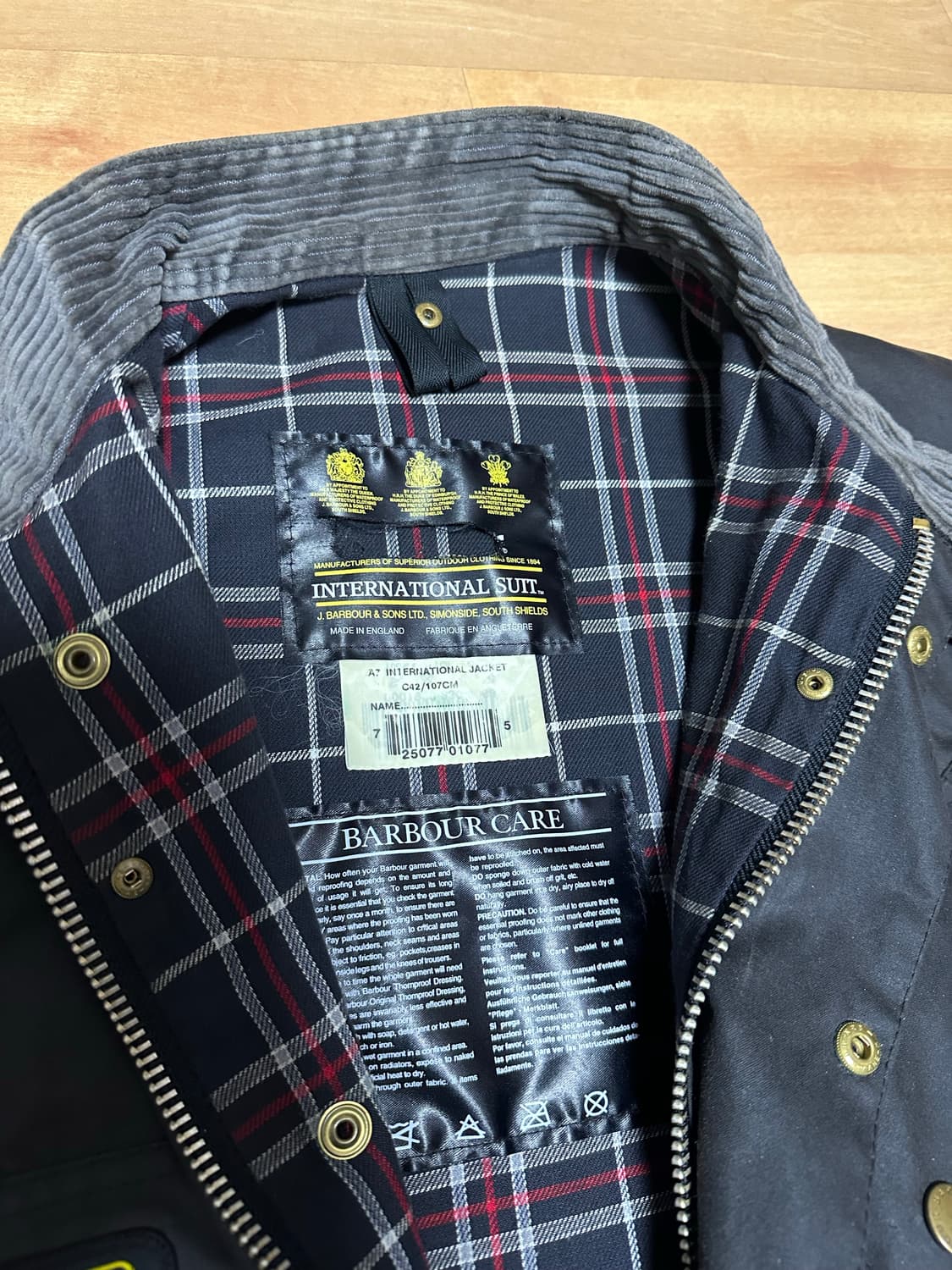 바버 인터내셔널 빈티지 A7 자켓 42 상품이미지2