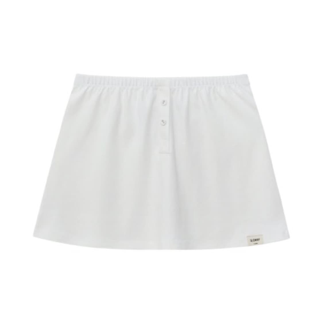 글로니 클래식 버튼 미니 스커트 화이트 상품이미지4