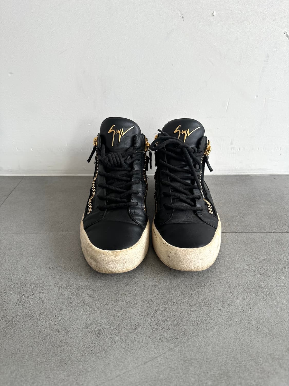 쥬세페자노티 오피움 블랙 체인 하이탑 스니커즈 상품이미지2