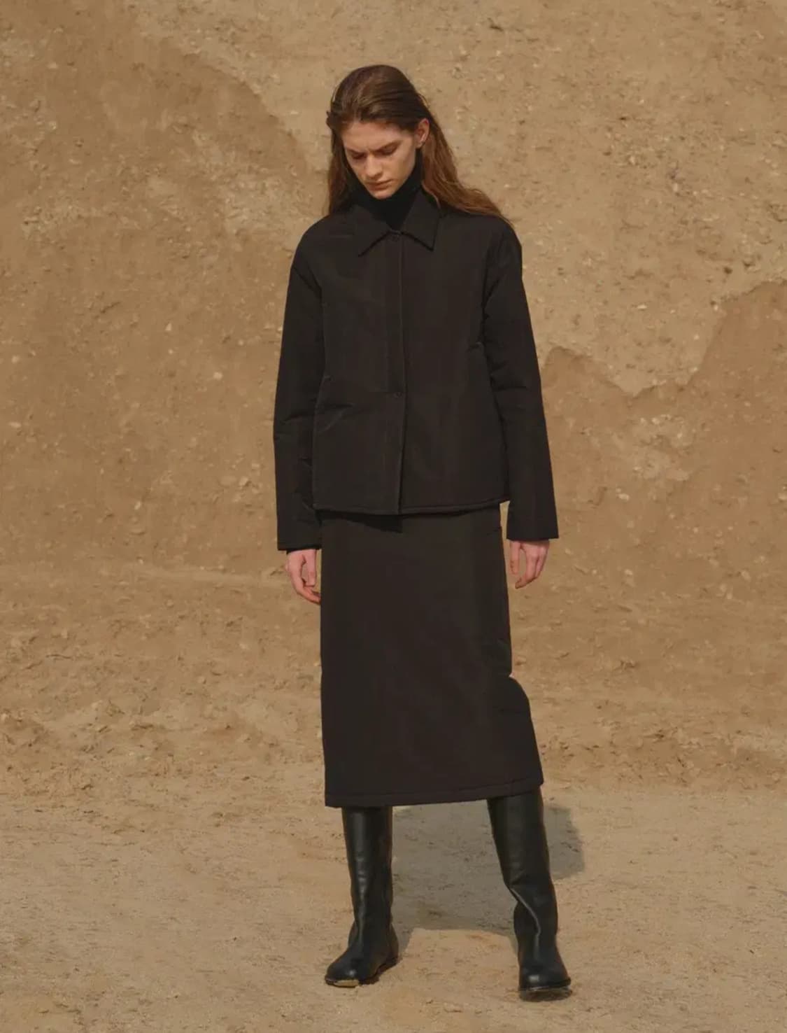 모이아 패디드셔츠 moia padded shirt (black) 상품이미지1