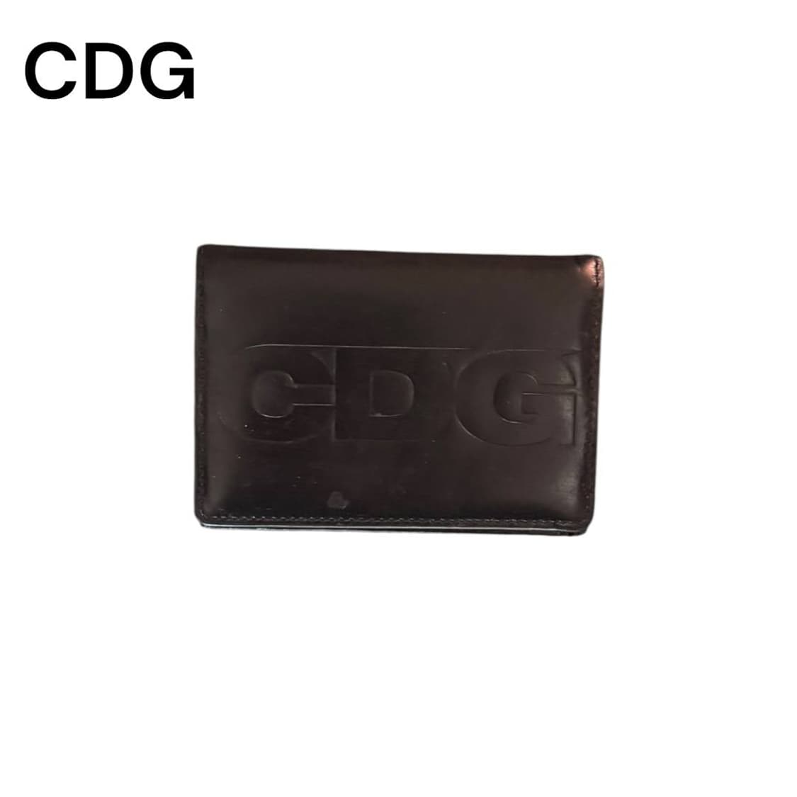 꼼데가르송 엠보스 로고 지갑 블랙 상품이미지1