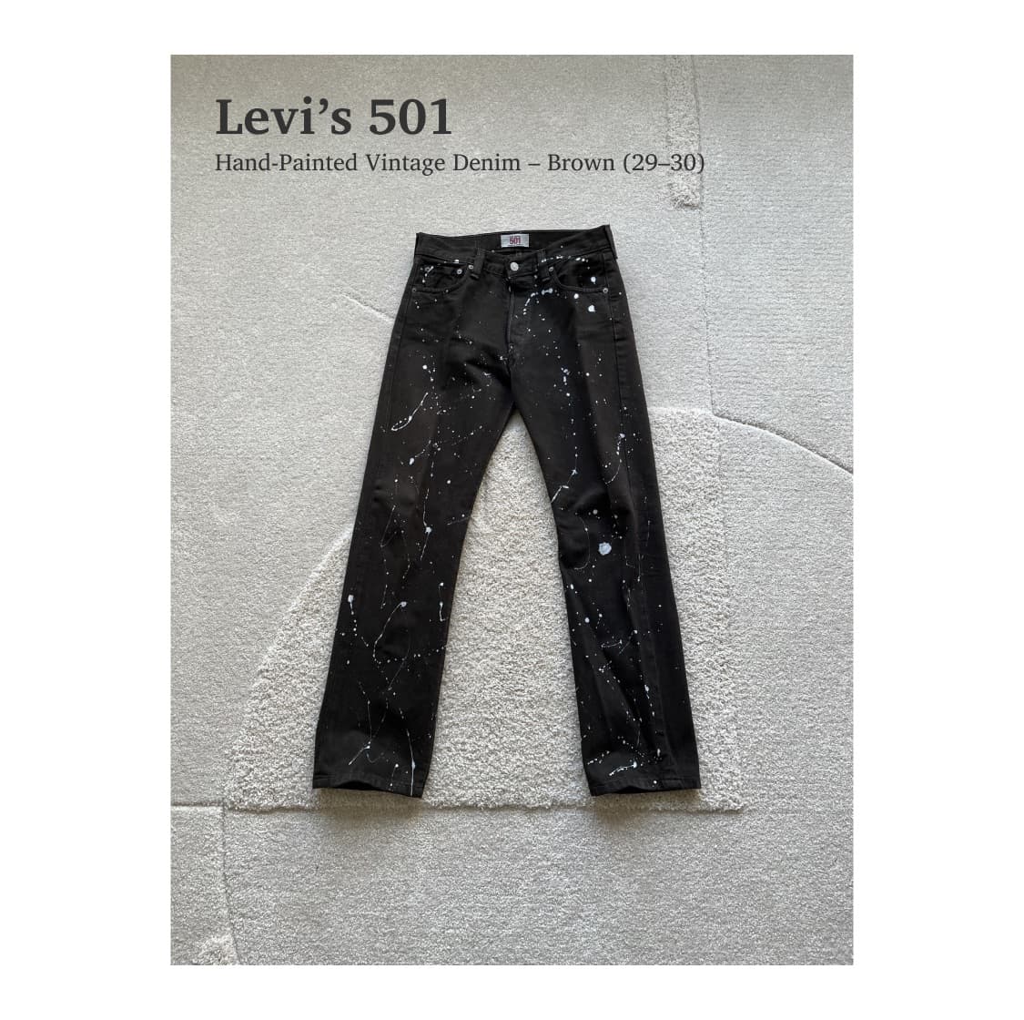 리바이스 501 페인팅 데님 브라운 (29-30) 상품이미지1