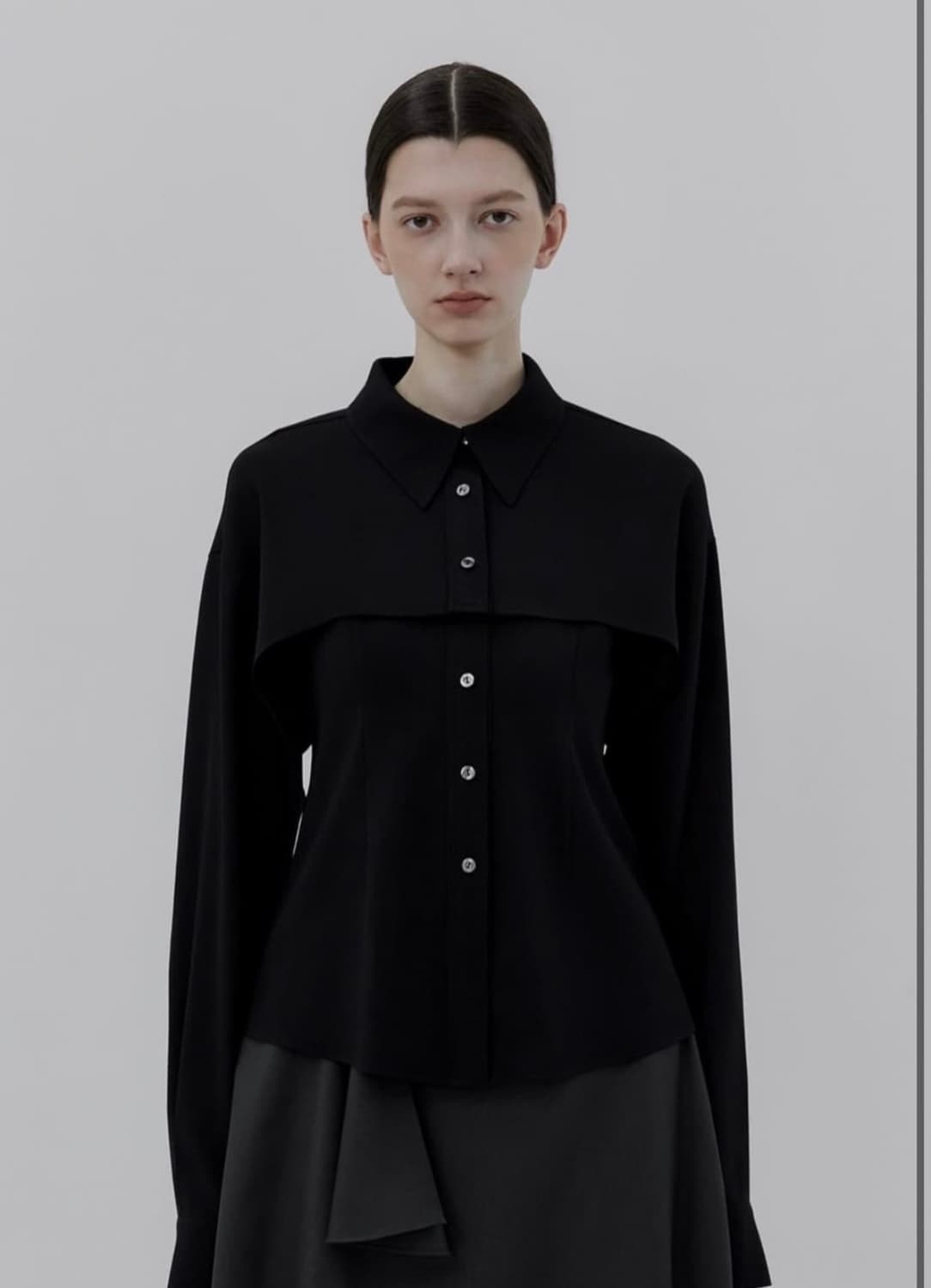 트리밍버드 볼레로 베스트 셔츠 블랙 상품이미지1